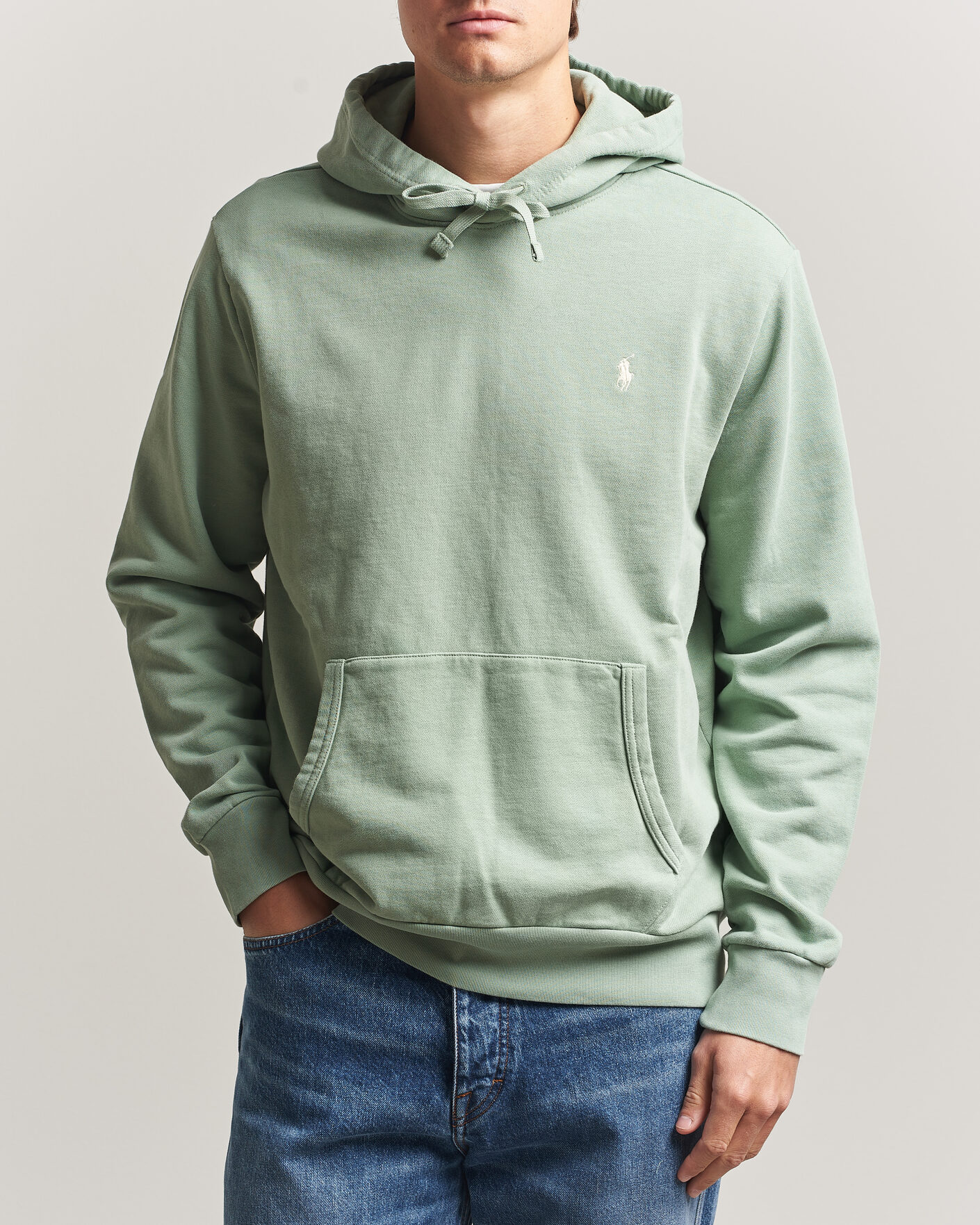 Men | Sweaters & Knitwear | Polo Ralph Lauren | Loopback Terry Hood Light Green