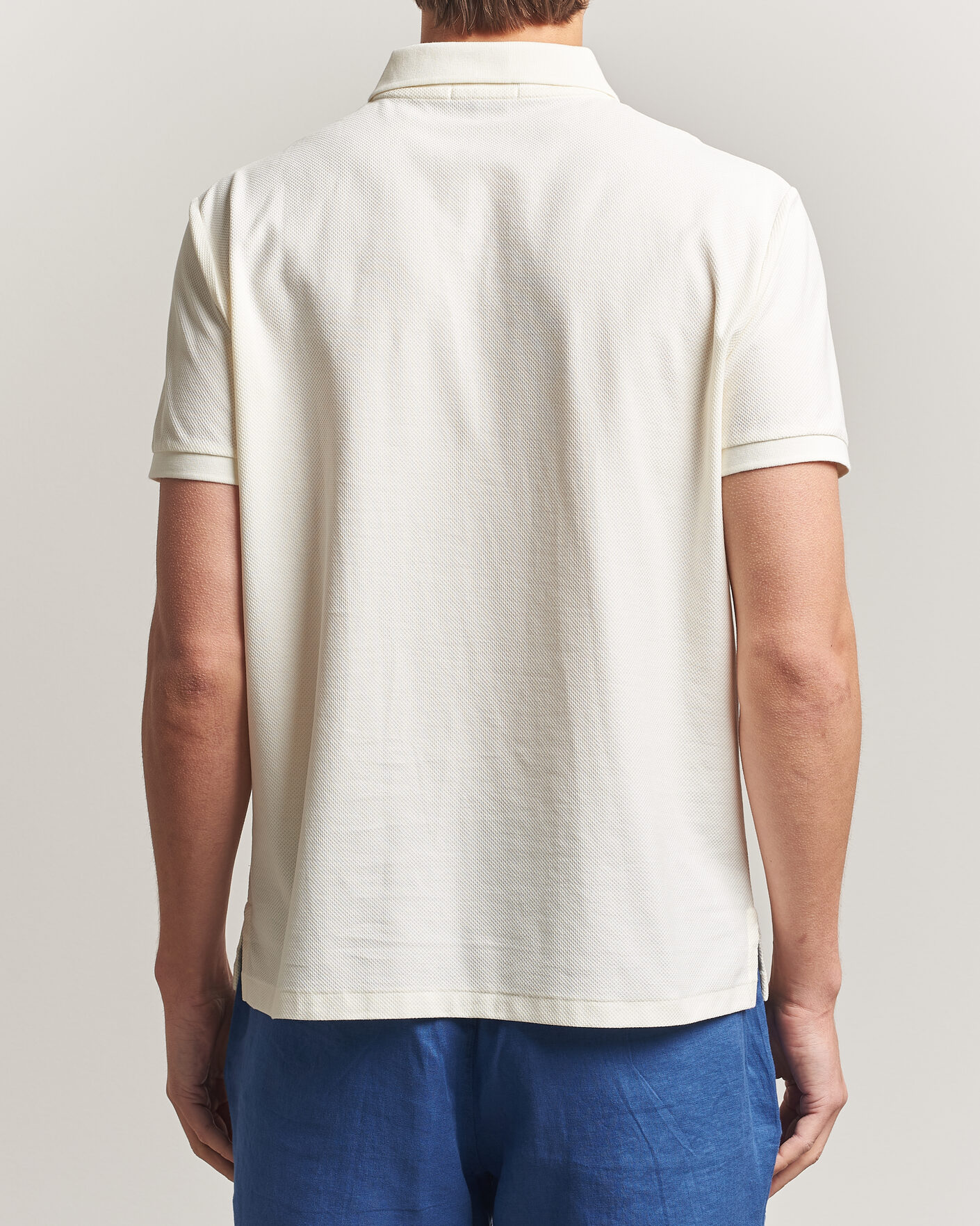 Men | Polo Shirts | Polo Ralph Lauren | Honeycomb Texture Polo Pale Cream