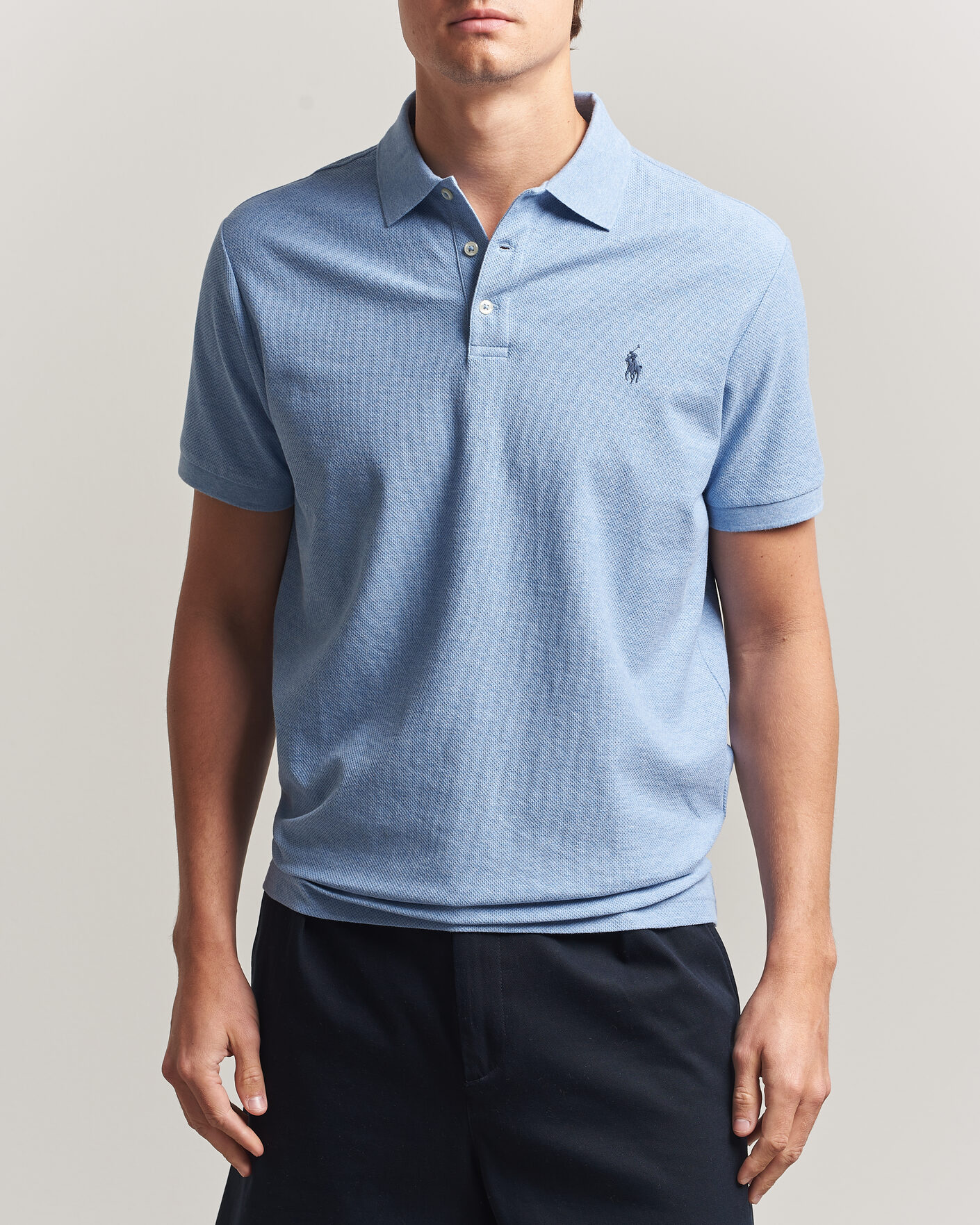 Men | Polo Shirts | Polo Ralph Lauren | Honeycomb Texture Polo Isle Heather