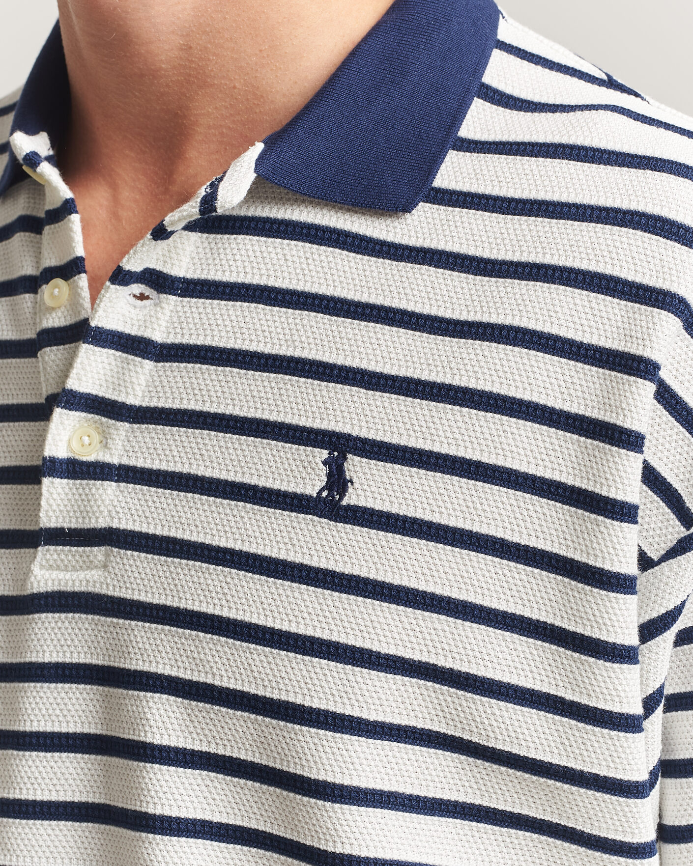 Men | Polo Shirts | Polo Ralph Lauren | Jacquard Interlock Striped Polo Nevis/Newport Navy