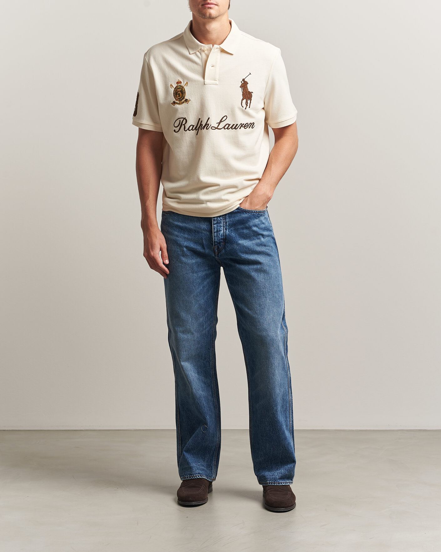 Men | Polo Shirts | Polo Ralph Lauren | Classic Fit Team Polo Guide Cream