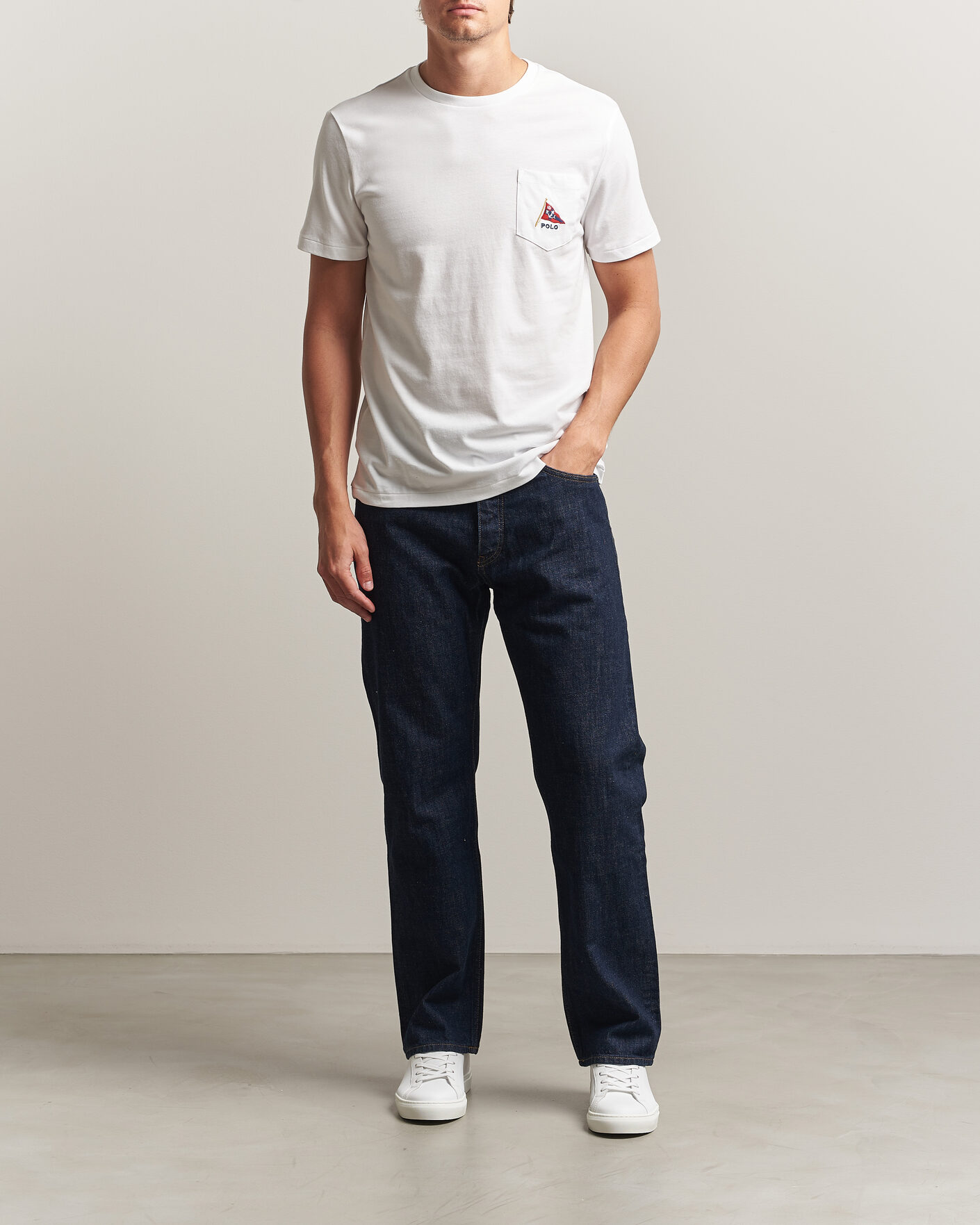 Men | T-Shirts | Polo Ralph Lauren | Backprint Pocket Tee Newport Bear/White