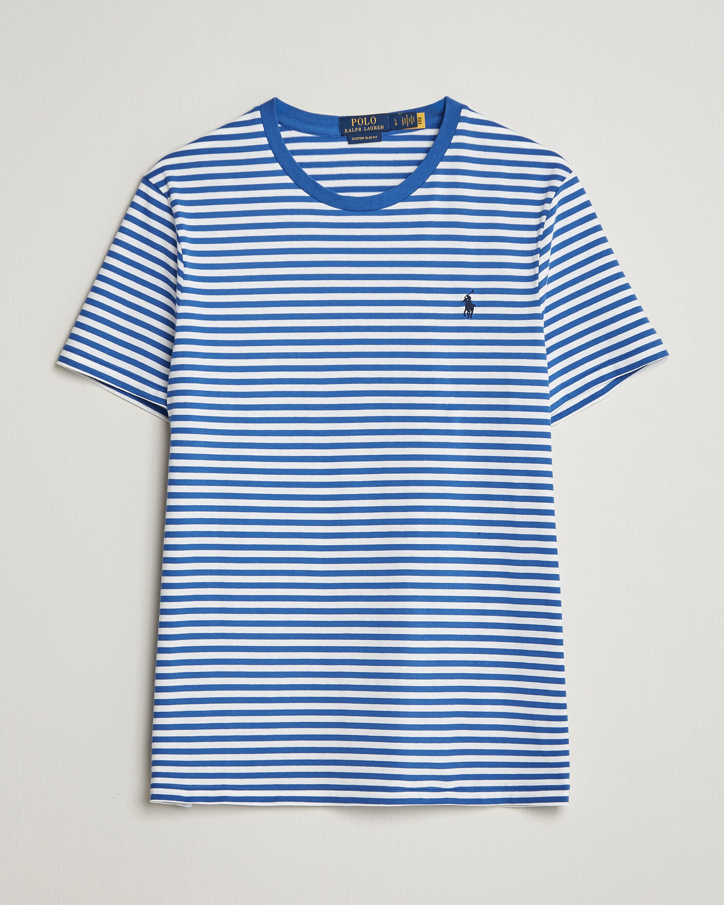 Men | T-Shirts | Polo Ralph Lauren | Crew Neck Striped T-shirt New Iris Blue/White