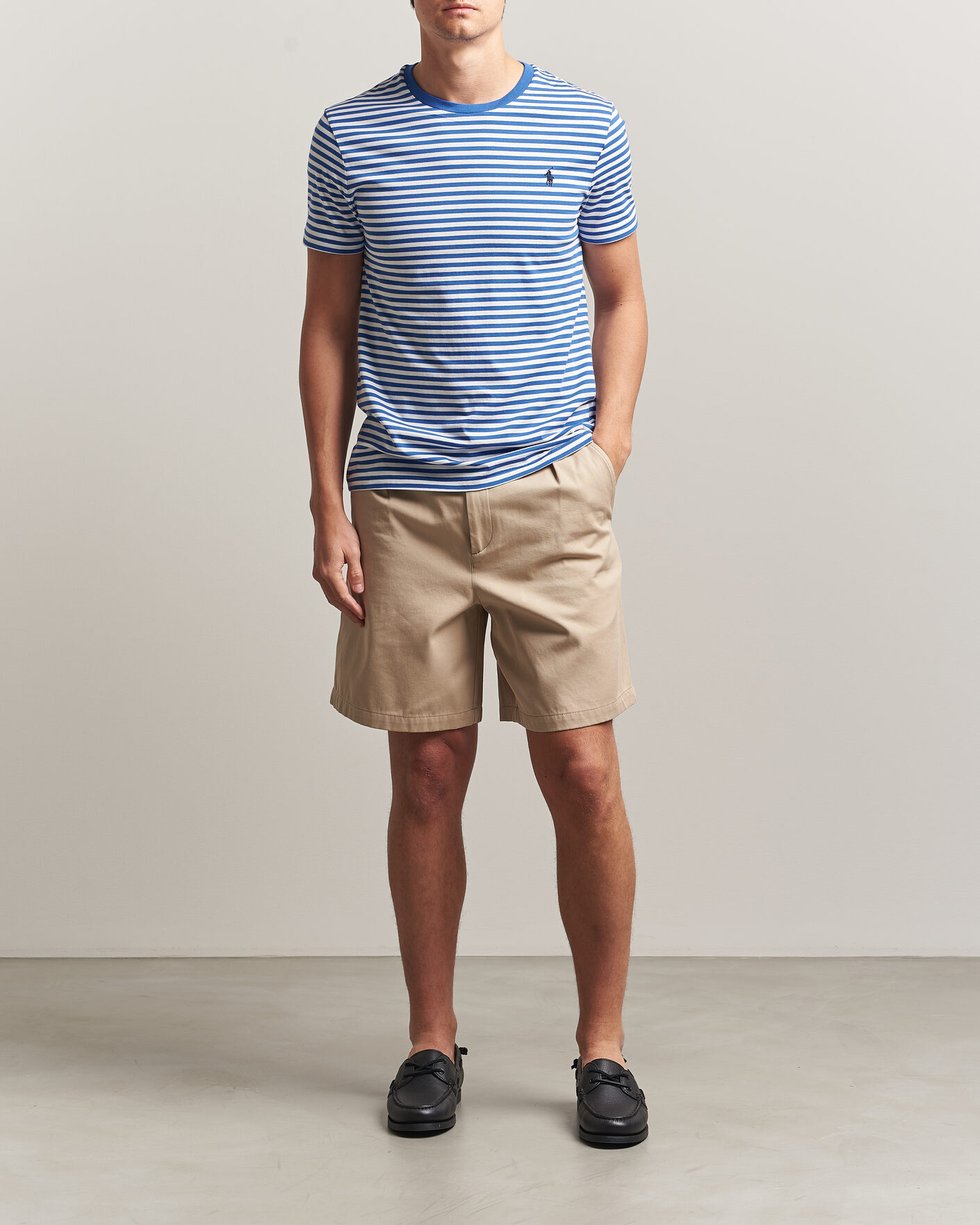 Men | T-Shirts | Polo Ralph Lauren | Crew Neck Striped T-shirt New Iris Blue/White