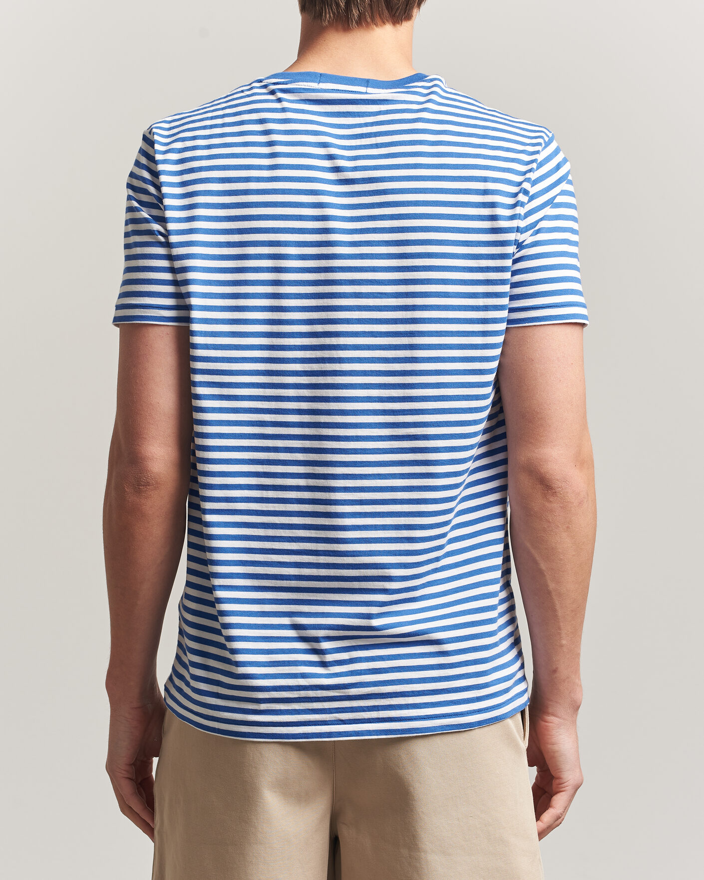 Men | T-Shirts | Polo Ralph Lauren | Crew Neck Striped T-shirt New Iris Blue/White