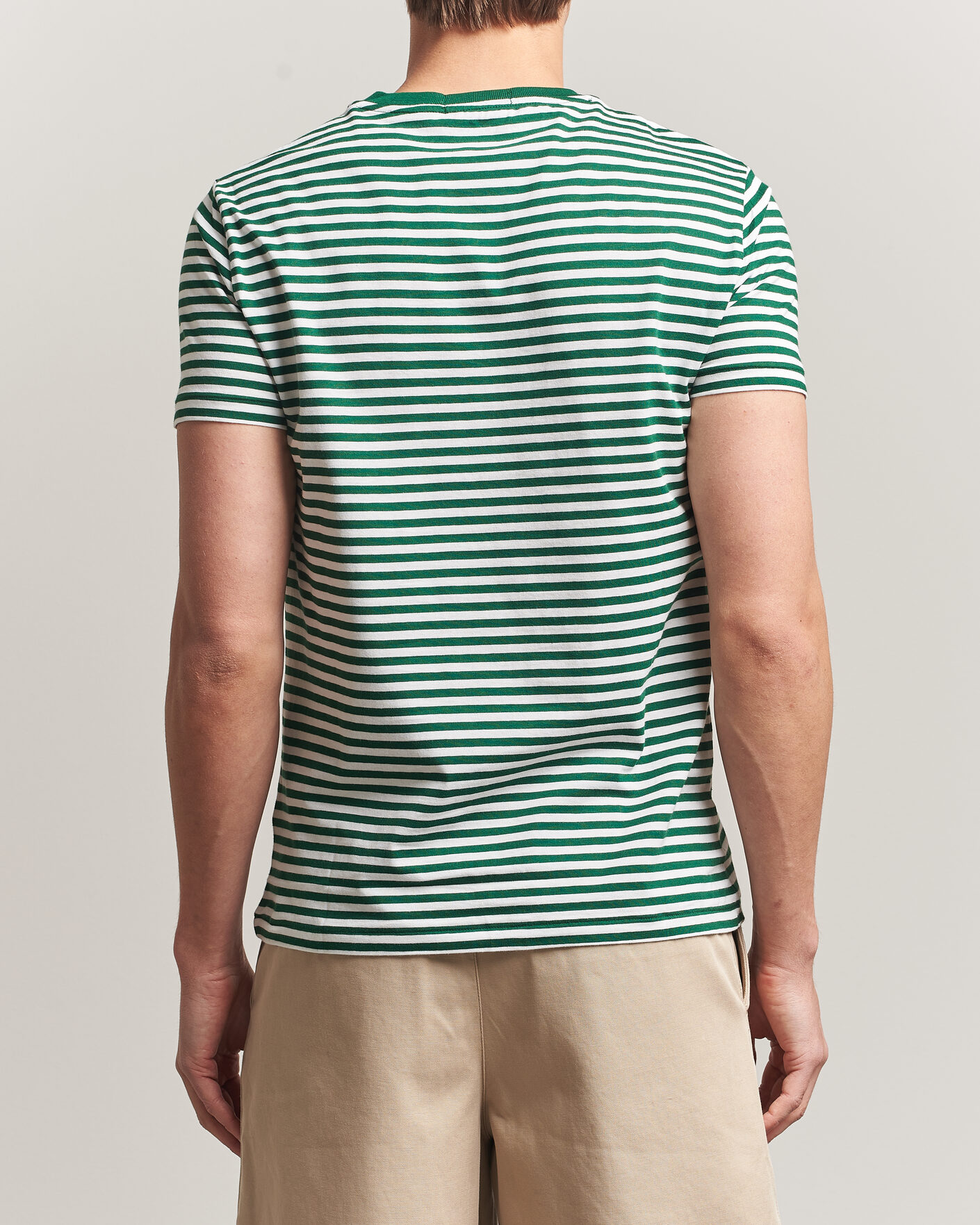 Men | T-Shirts | Polo Ralph Lauren | Crew Neck Striped T-shirt New Forest/White