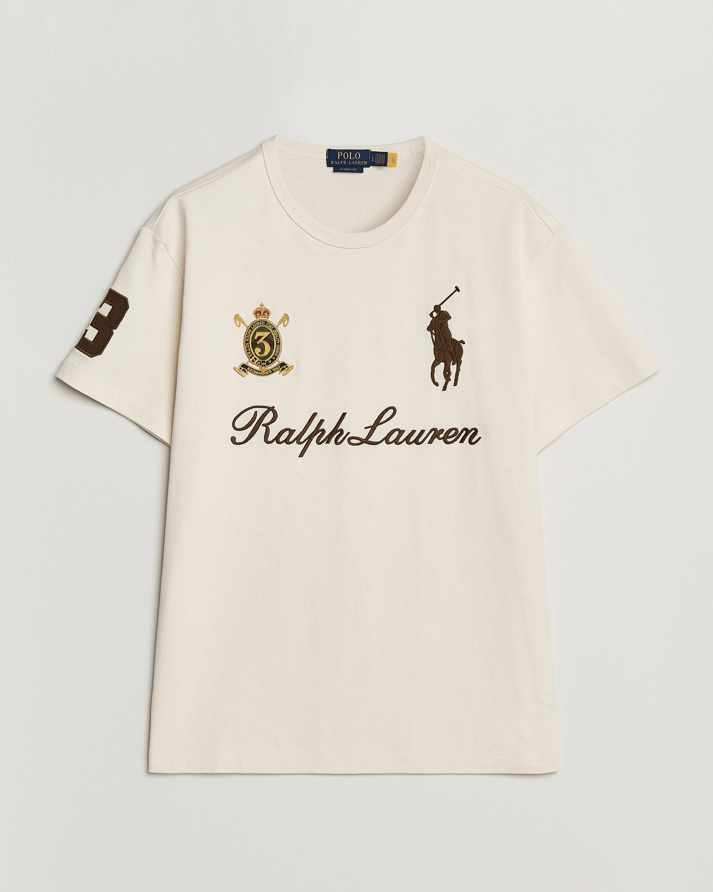 Men | T-Shirts | Polo Ralph Lauren | Classic Fit Team T-shirt Guide Cream