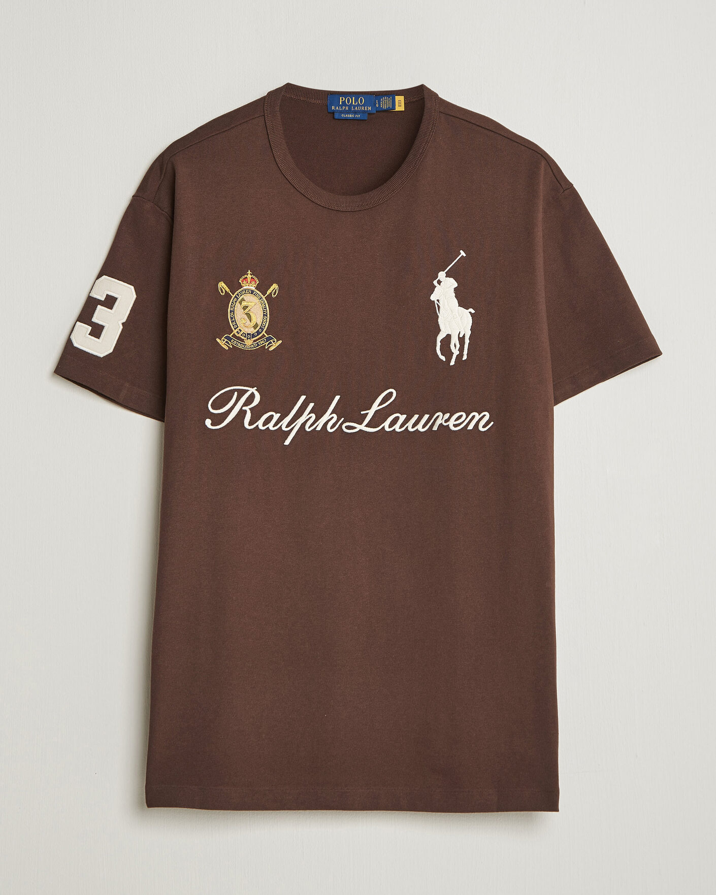 Men | T-Shirts | Polo Ralph Lauren | Classic Fit Team T-shirt Nutmeg Brown