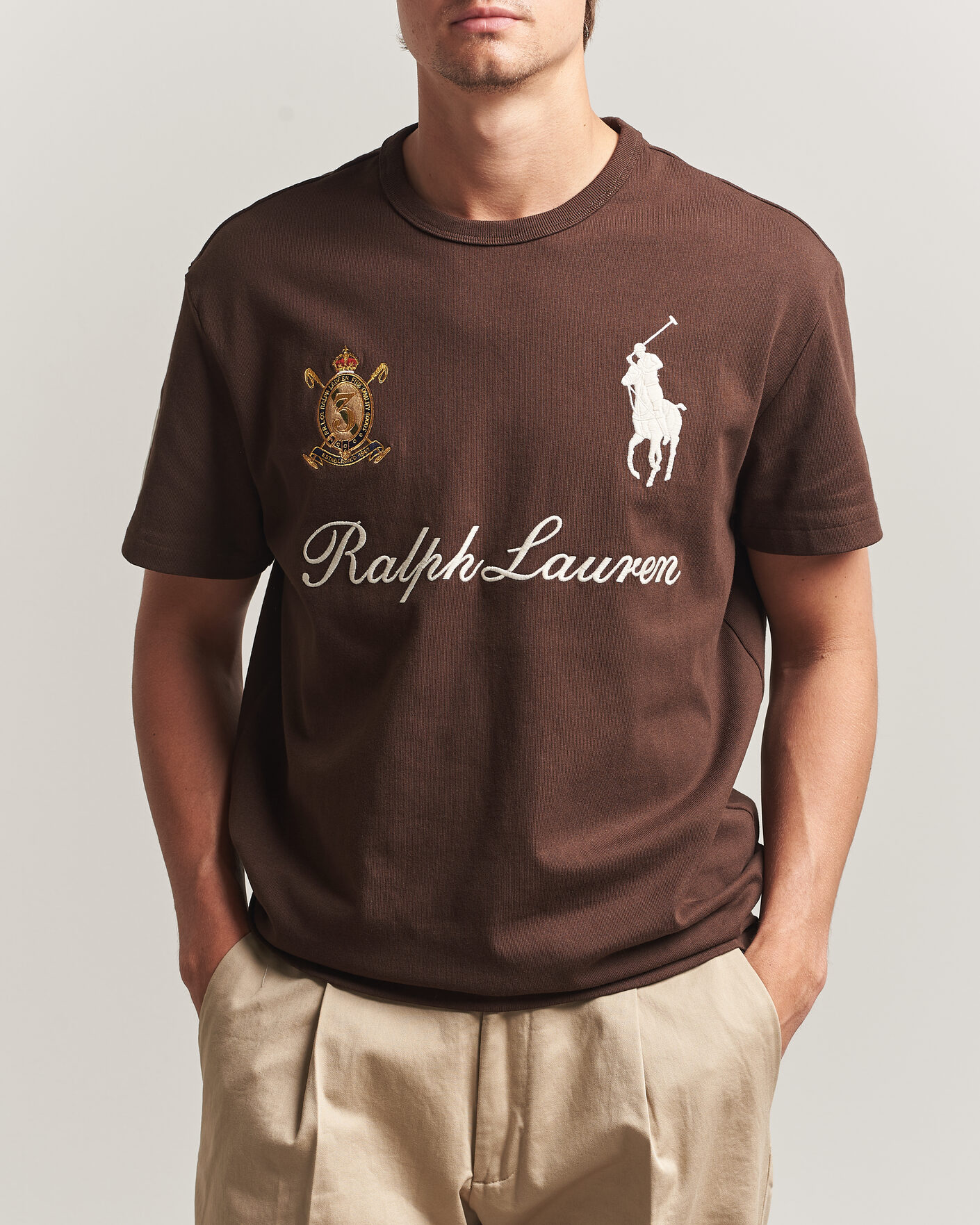 Men | T-Shirts | Polo Ralph Lauren | Classic Fit Team T-shirt Nutmeg Brown