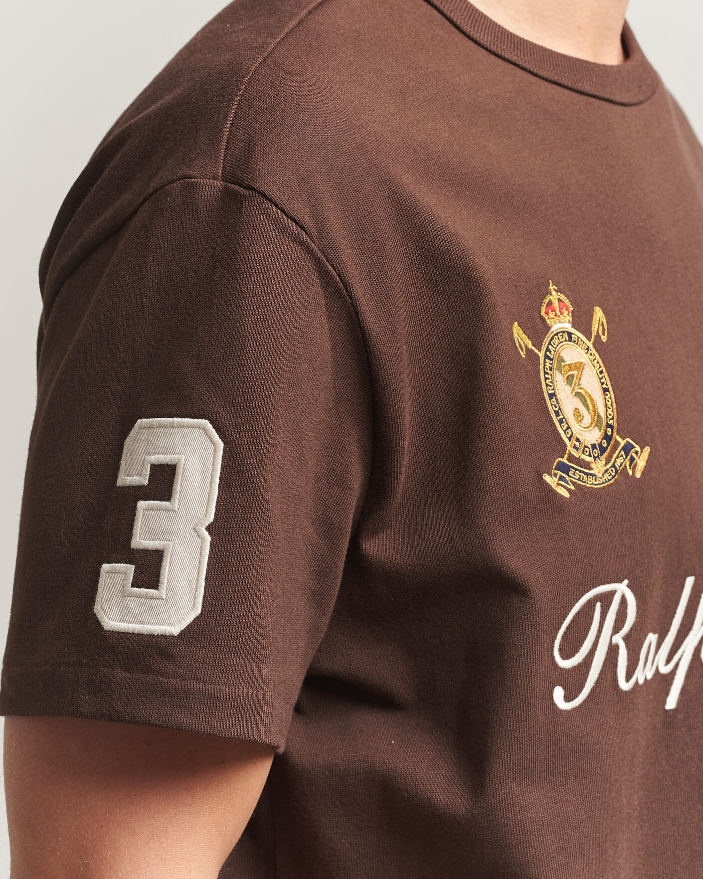 Men | T-Shirts | Polo Ralph Lauren | Classic Fit Team T-shirt Nutmeg Brown