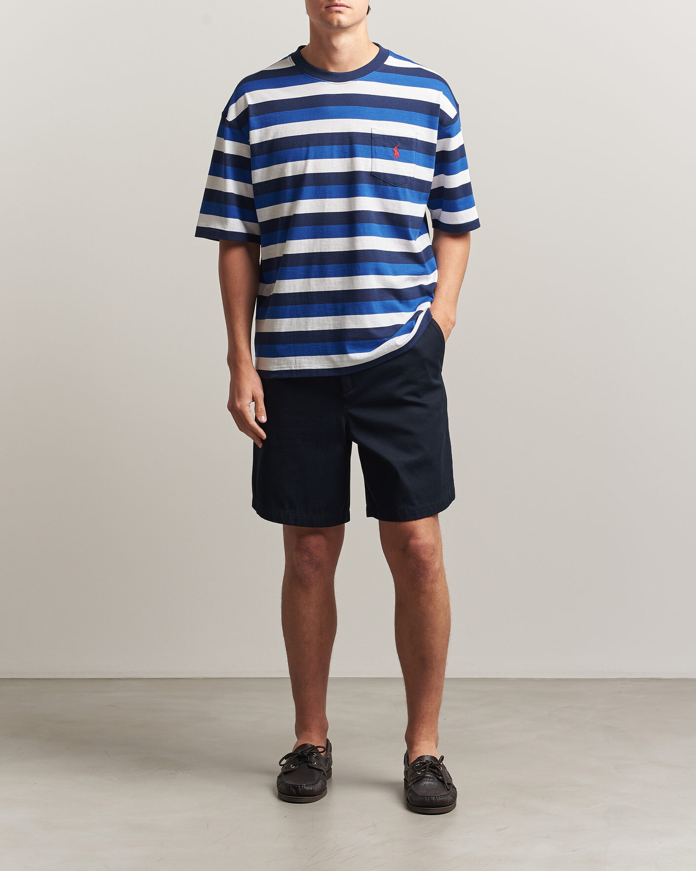 Men | T-Shirts | Polo Ralph Lauren | Striped Pocket Tee Newport Navy Multi
