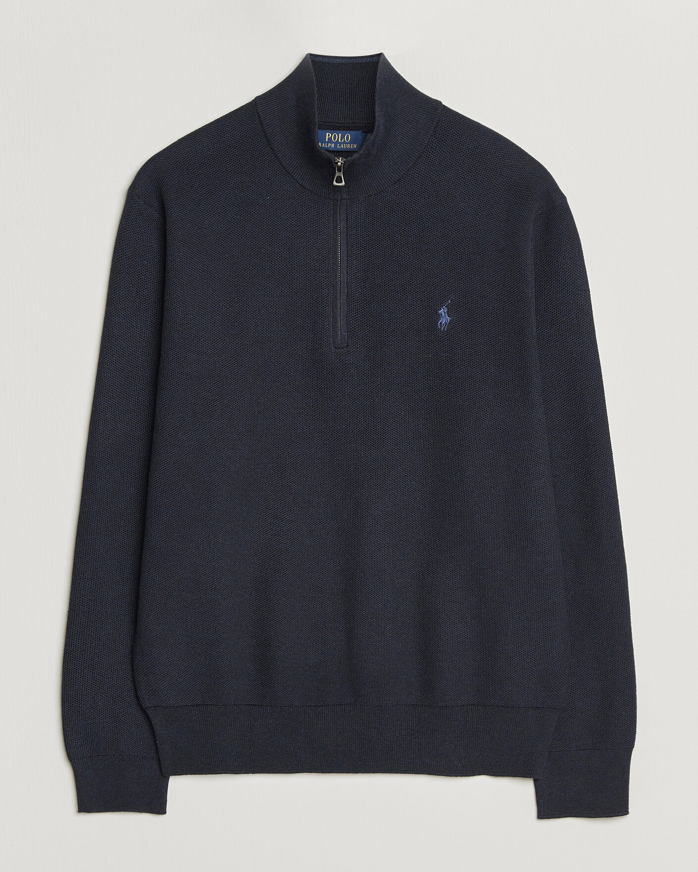 Men | Sweaters & Knitwear | Polo Ralph Lauren | Textued Half-Zip Navy Heather