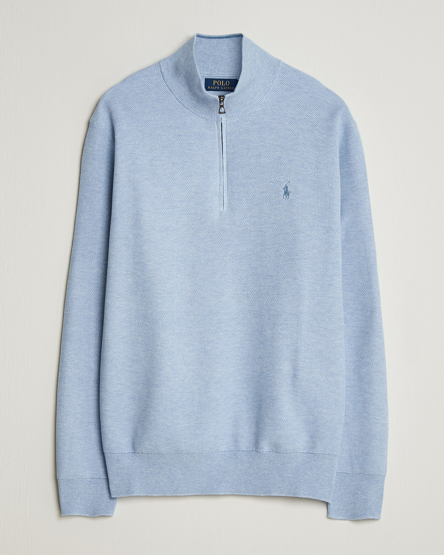 Polo Ralph Lauren Textured Half-Zip Blue Hyacinth Heather at