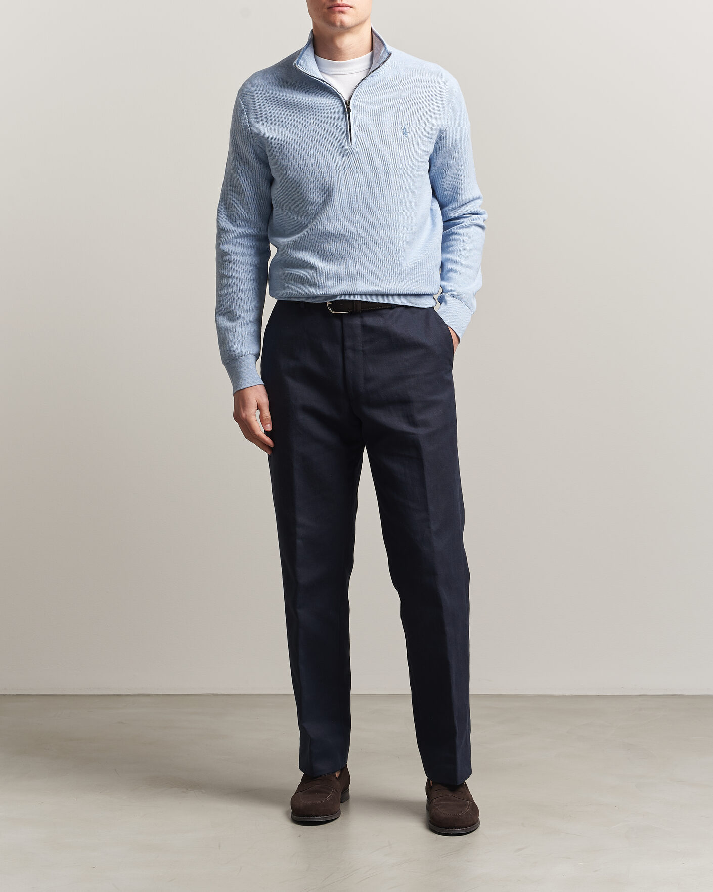 ラルフローレン Polo Ralph Lauren Textured Half-Zip Blue Hyacinth Heather at