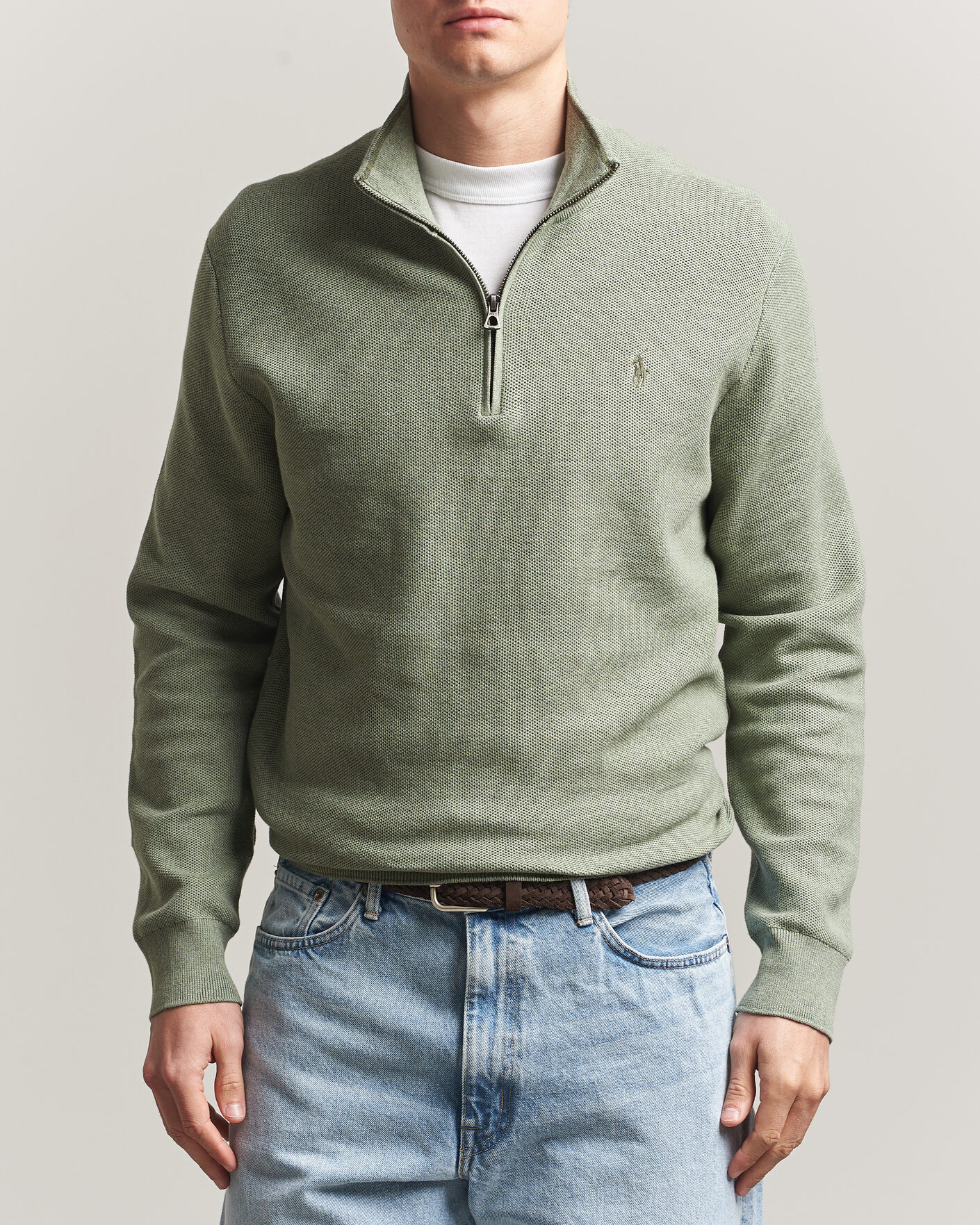 ラルフローレン Polo Ralph Lauren Textured Half-Zip Fern Green Heather at