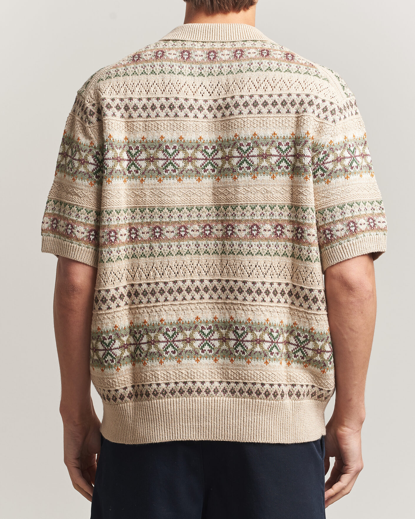 Men | Polo Shirts | Polo Ralph Lauren | Cotton/Linen Fairisle Polo Tan Combo