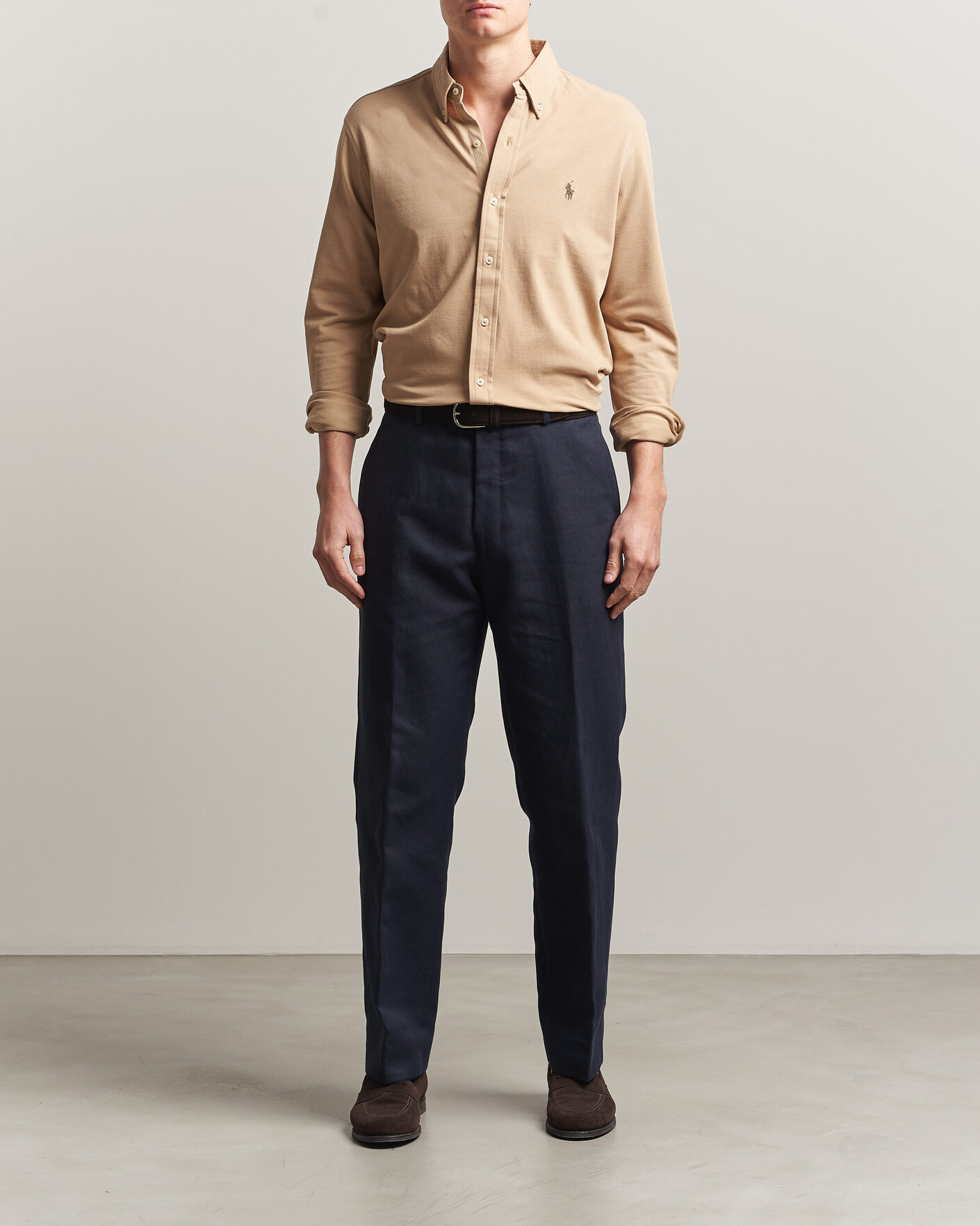 Men | Shirts | Polo Ralph Lauren | Featherweight Mesh Shirt Vintage Khaki