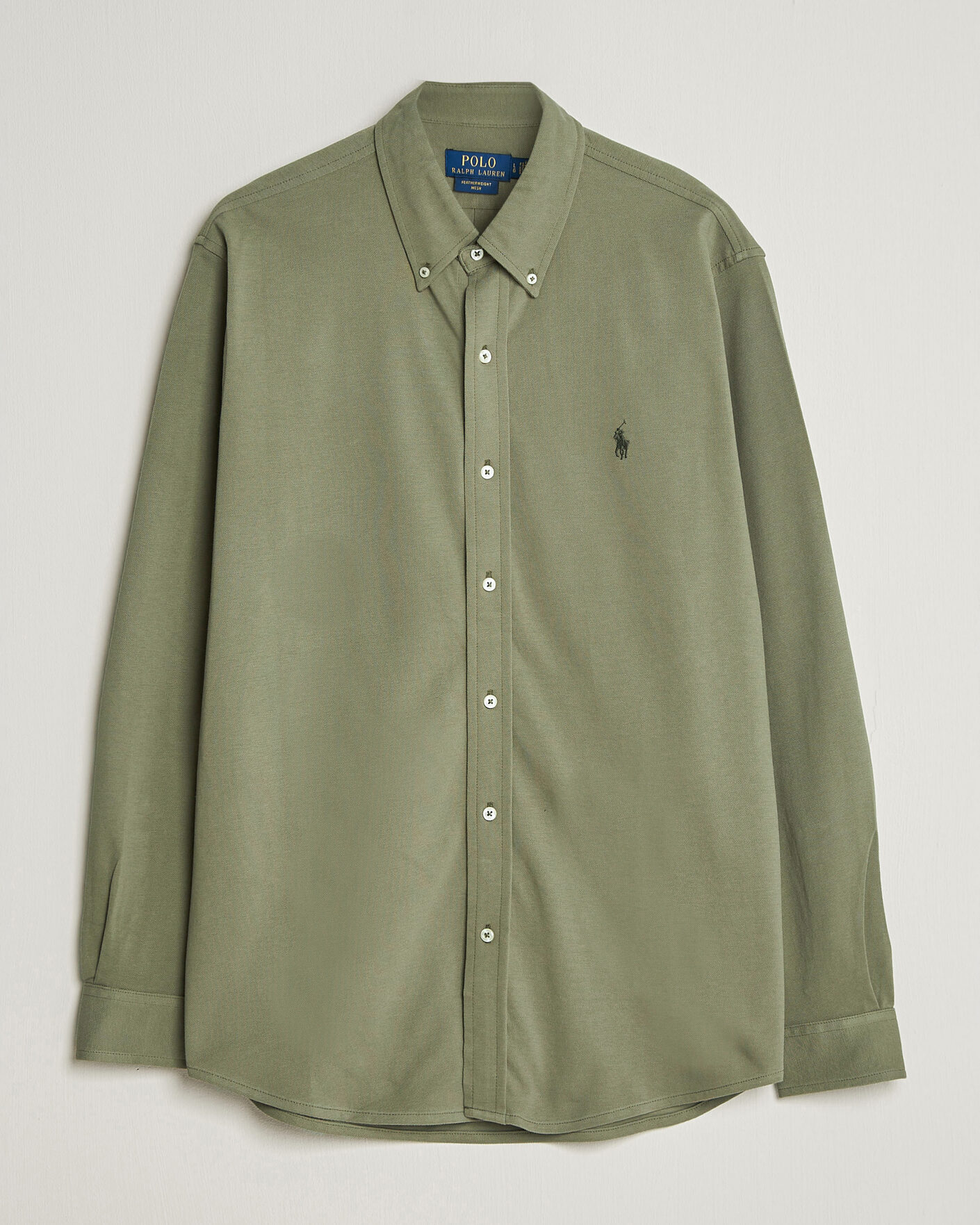 Men | Shirts | Polo Ralph Lauren | Featherweight Mesh Shirt Cruise Olive