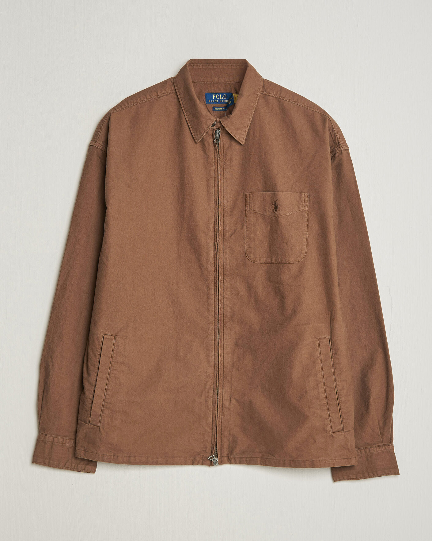 Men | Shirts | Polo Ralph Lauren | Osaca Oxford Zip Overshirt Chestnut