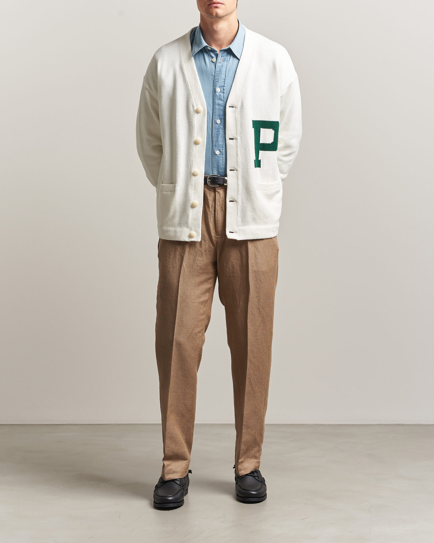Men | Trousers | Polo Ralph Lauren | Cotton/Linen Houndstooth Pants Vintage Khaki