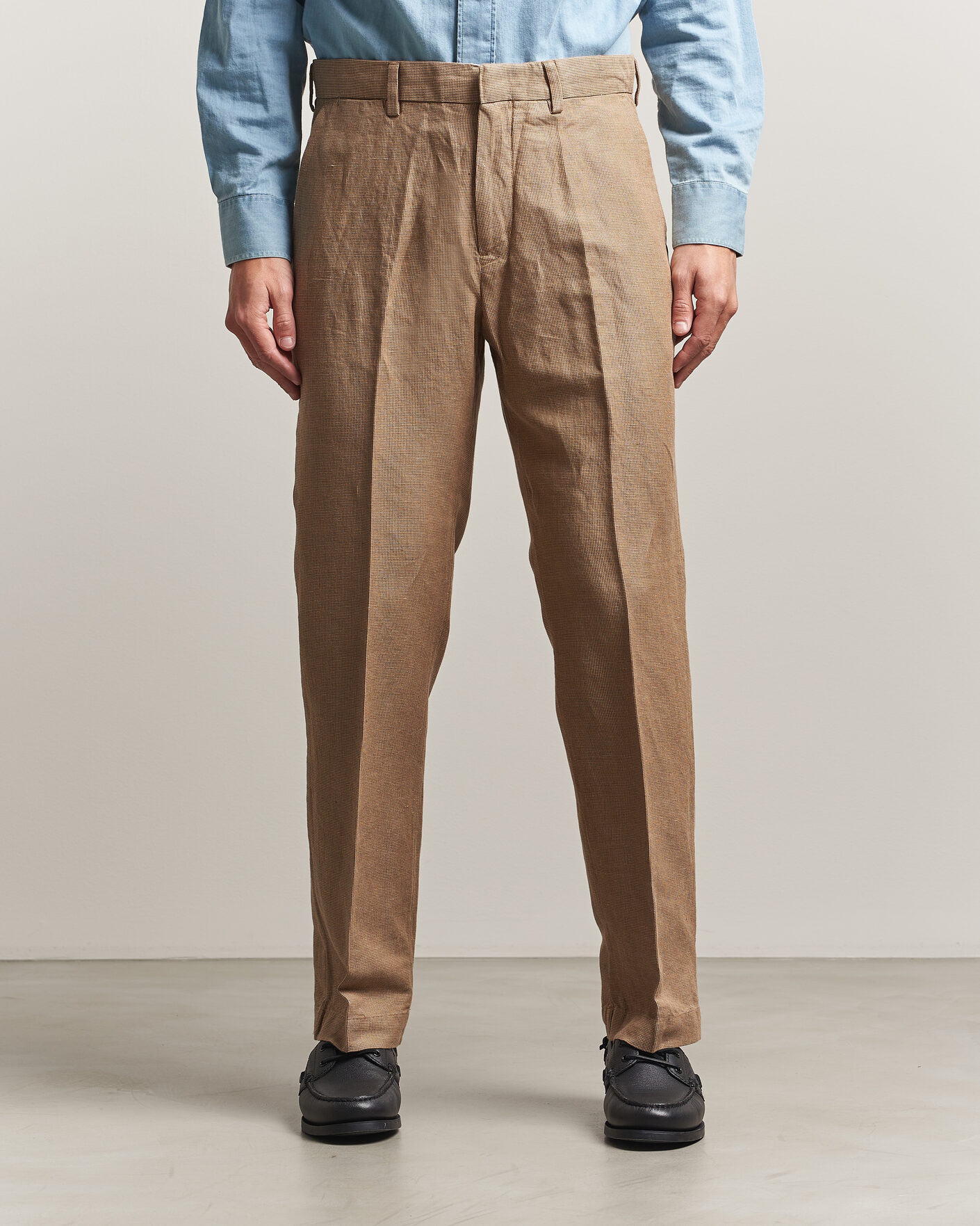 Men | Trousers | Polo Ralph Lauren | Cotton/Linen Houndstooth Pants Vintage Khaki