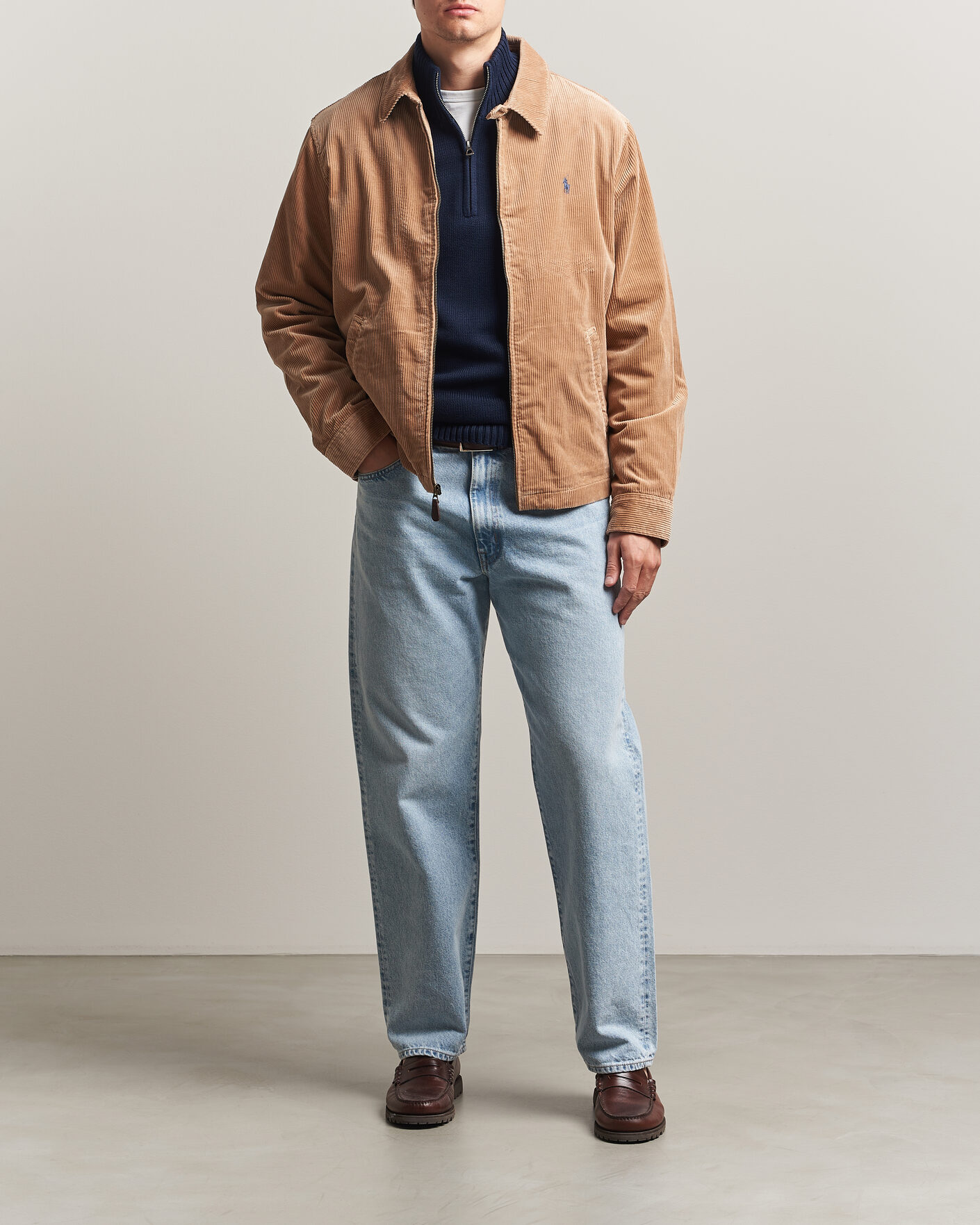 Men | Coats & Jackets | Polo Ralph Lauren | Wale Corduroy Windbreaker Vintage Khaki