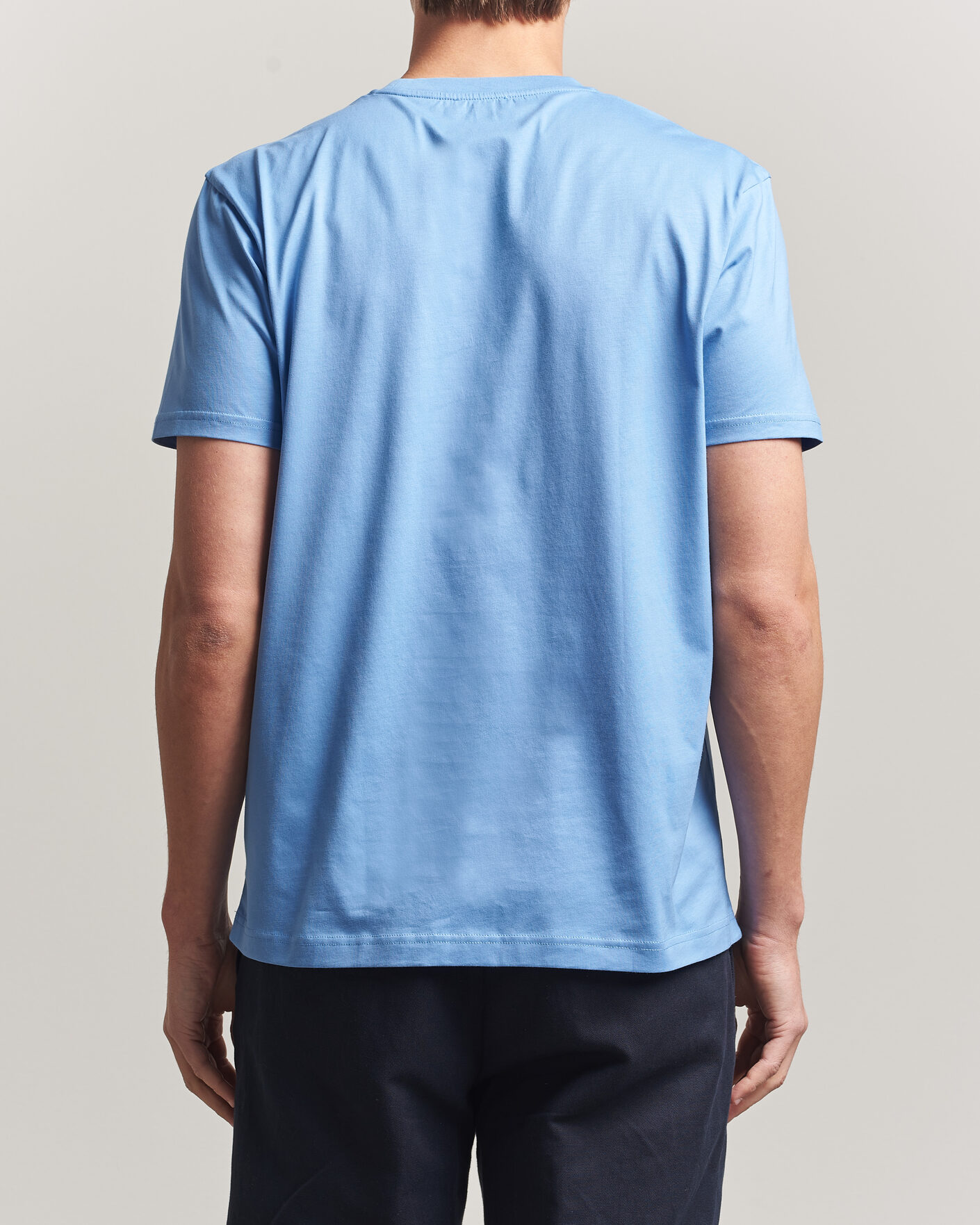 Men | T-Shirts | Sunspel | Riviera Midweight T-Shirt Azure Blue
