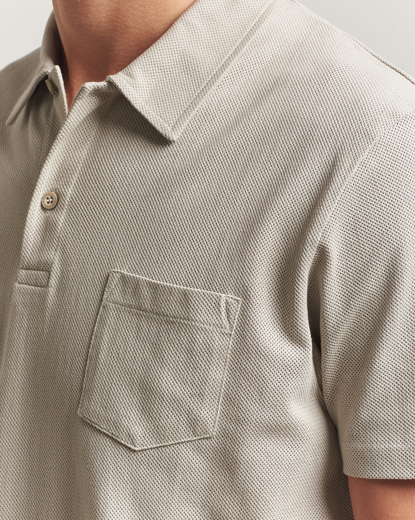 Men | Polo Shirts | Sunspel | Riviera Polo Shirt Ash