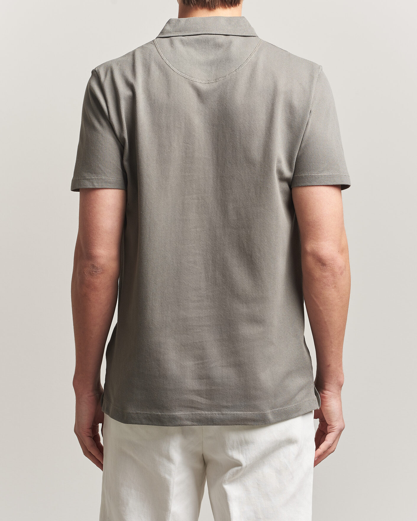 Men | Polo Shirts | Sunspel | Riviera Polo Shirt Fossil Grey