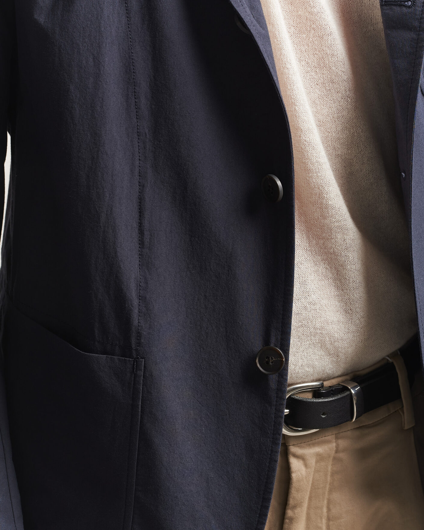 Men | Blazers | Sunspel | Lightweight Poplin Jacket Blazer Navy