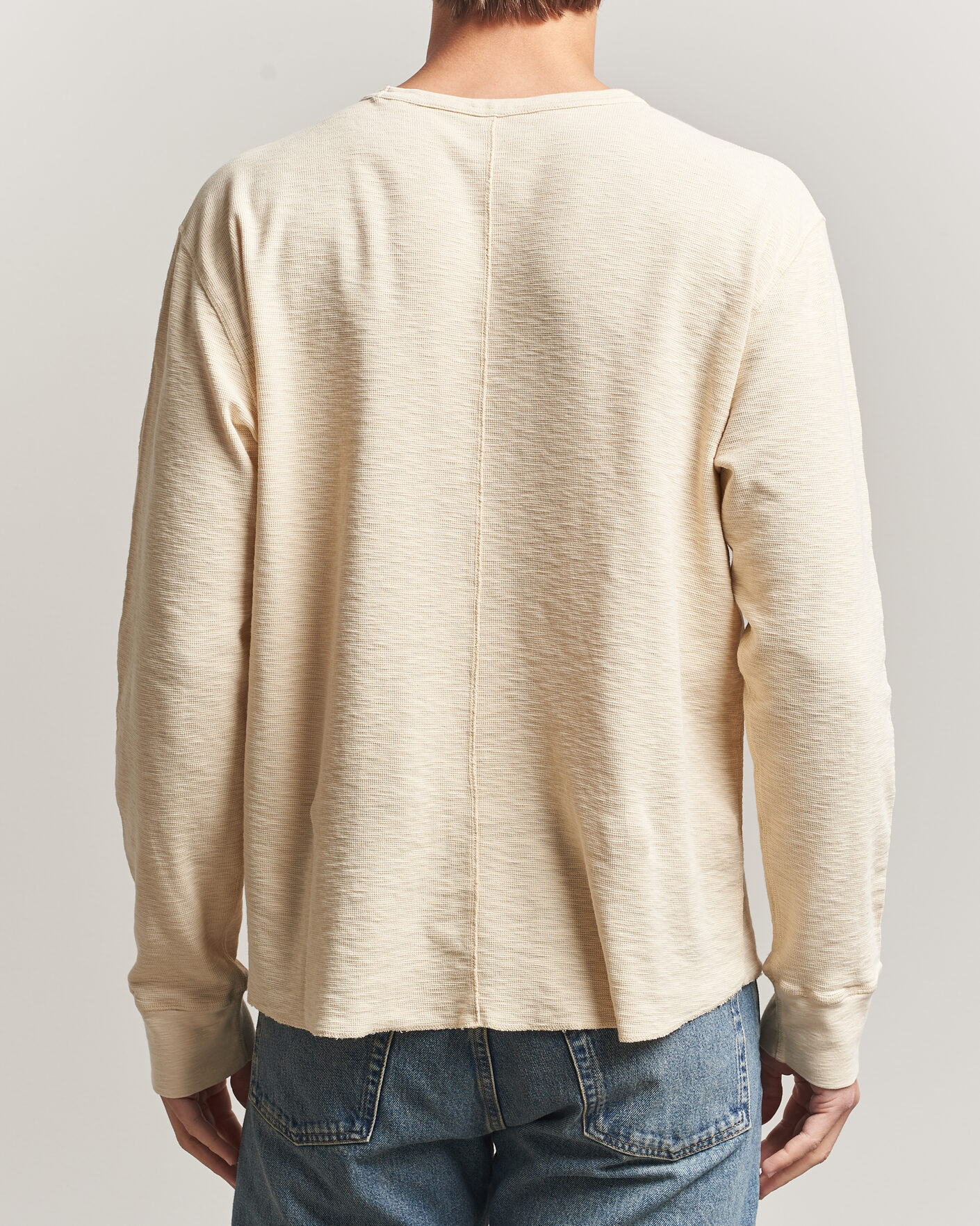 Men | T-Shirts | Sunflower | Long Sleeve Waffle Tee Beige
