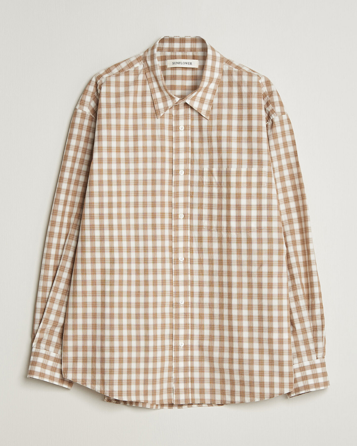 Men | Shirts | Sunflower | New Base Shirt Beige Check