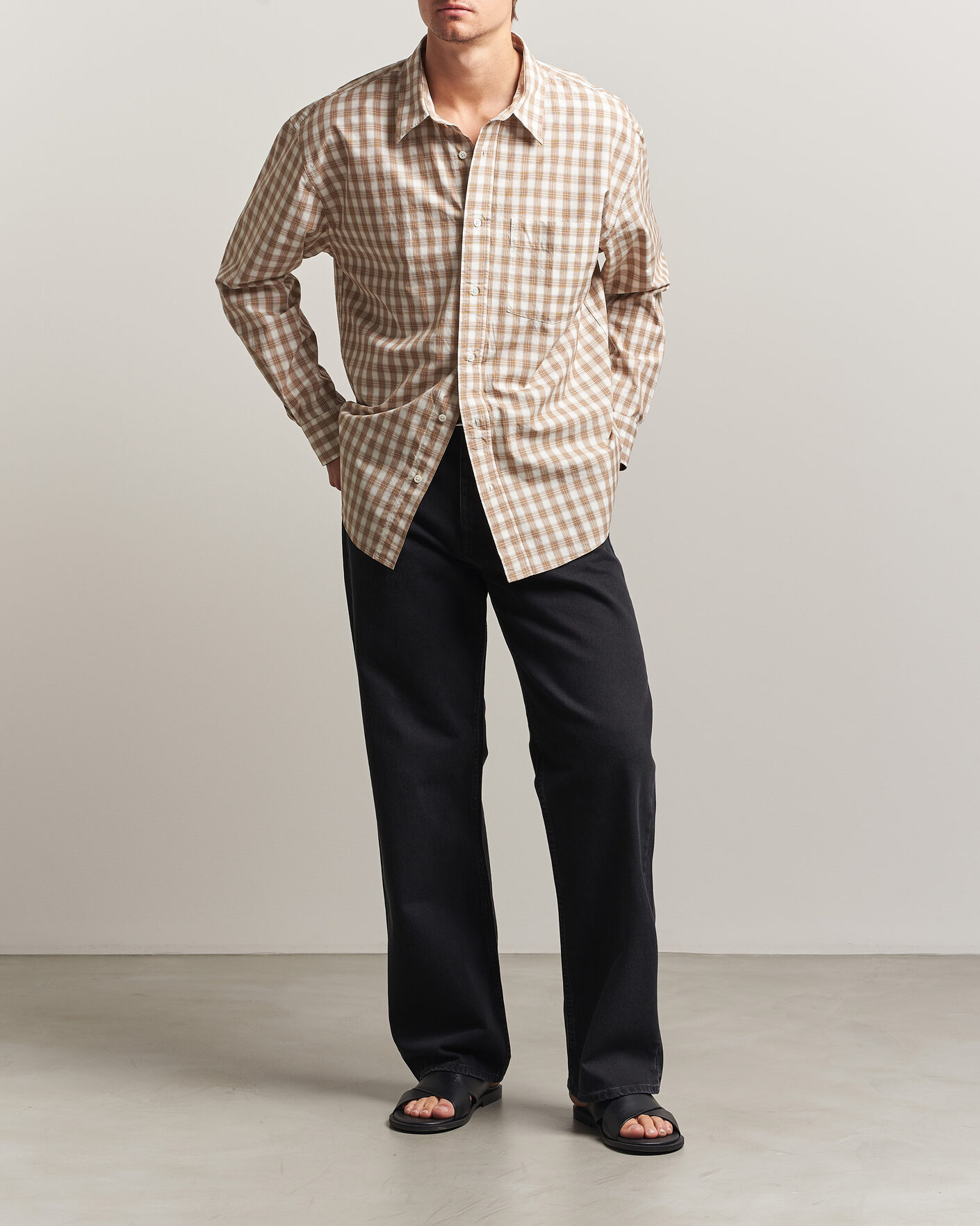 Men | Shirts | Sunflower | New Base Shirt Beige Check
