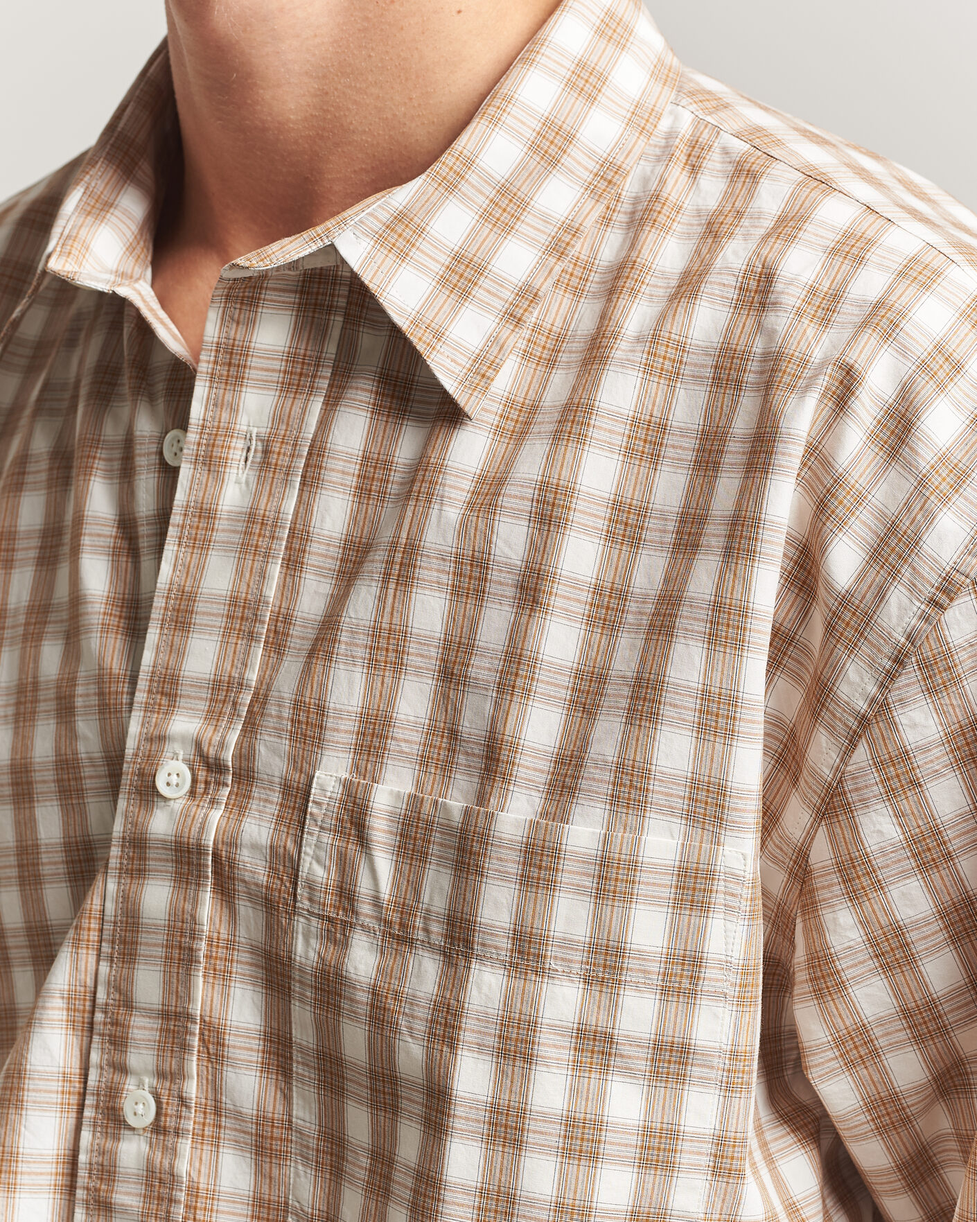 Men | Shirts | Sunflower | New Base Shirt Beige Check