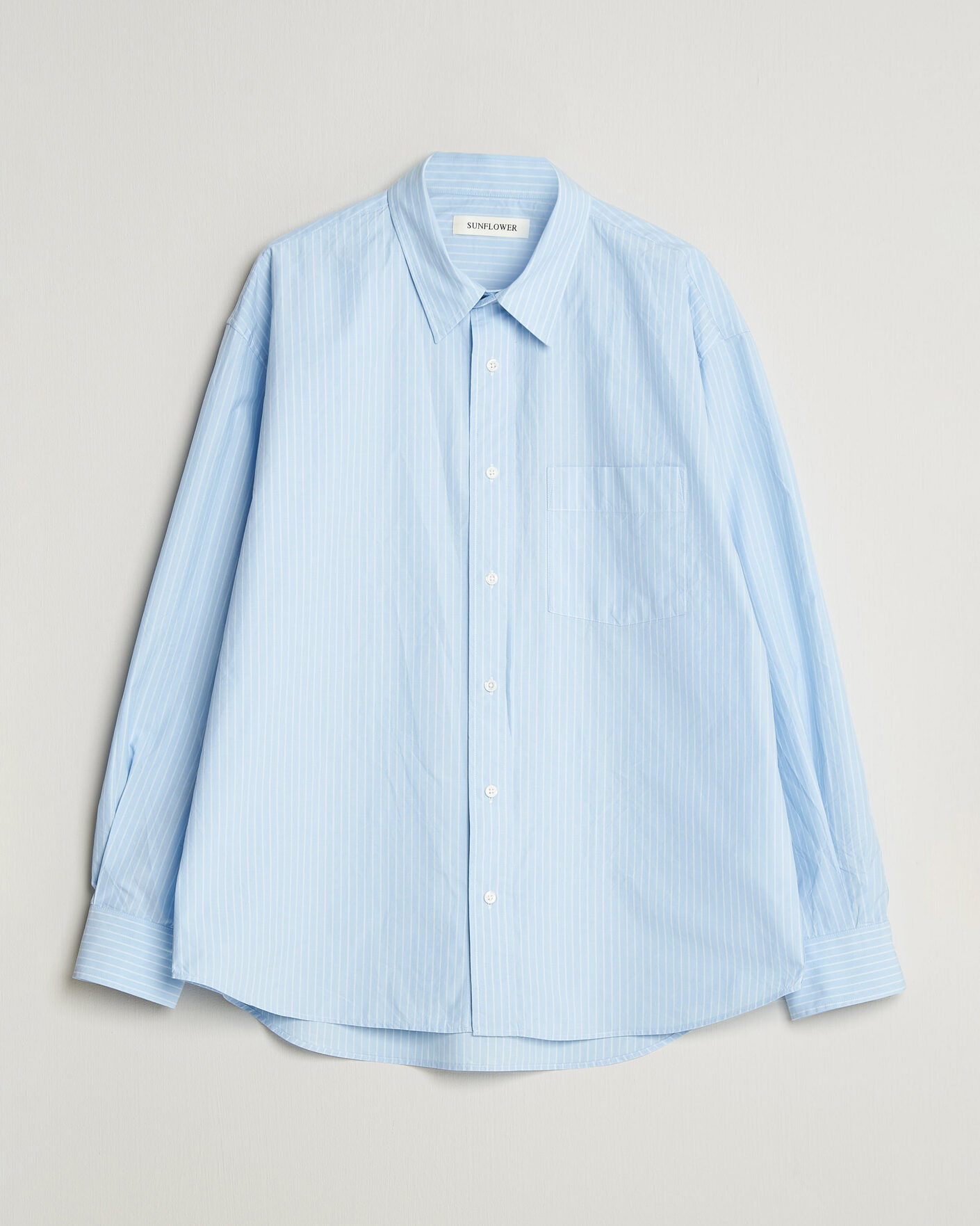 Men | Shirts | Sunflower | New Base Shirt Light Blue Stripe
