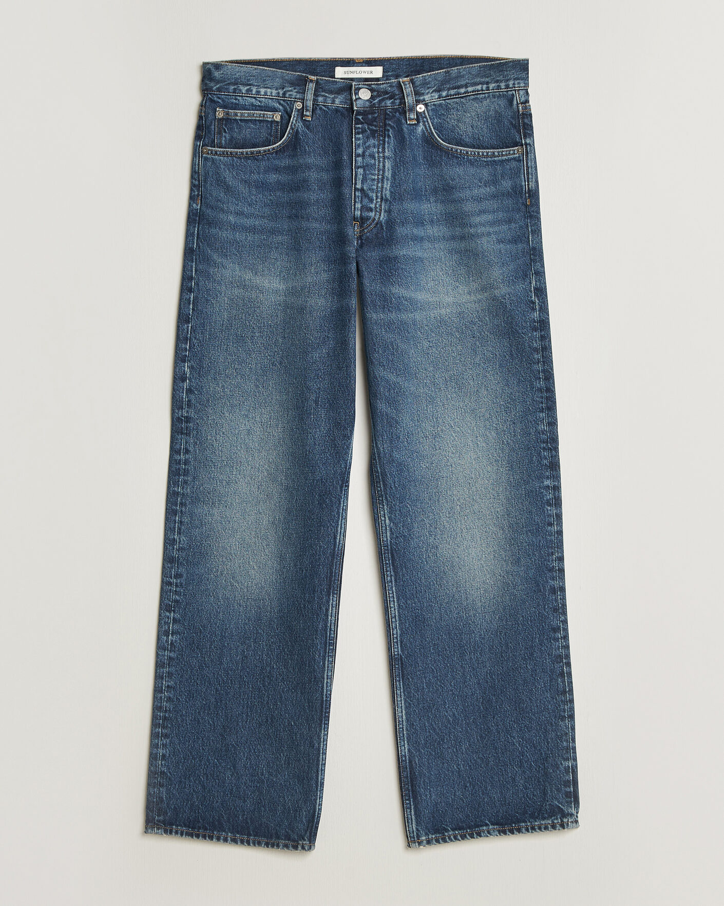 Men | Trousers | Sunflower | Loose Jeans Dark Blue Worn