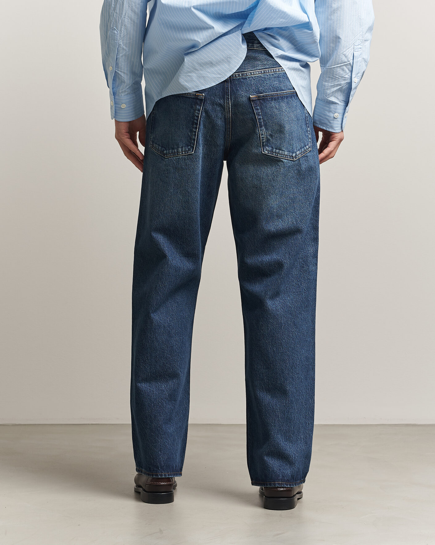 Men | Trousers | Sunflower | Loose Jeans Dark Blue Worn
