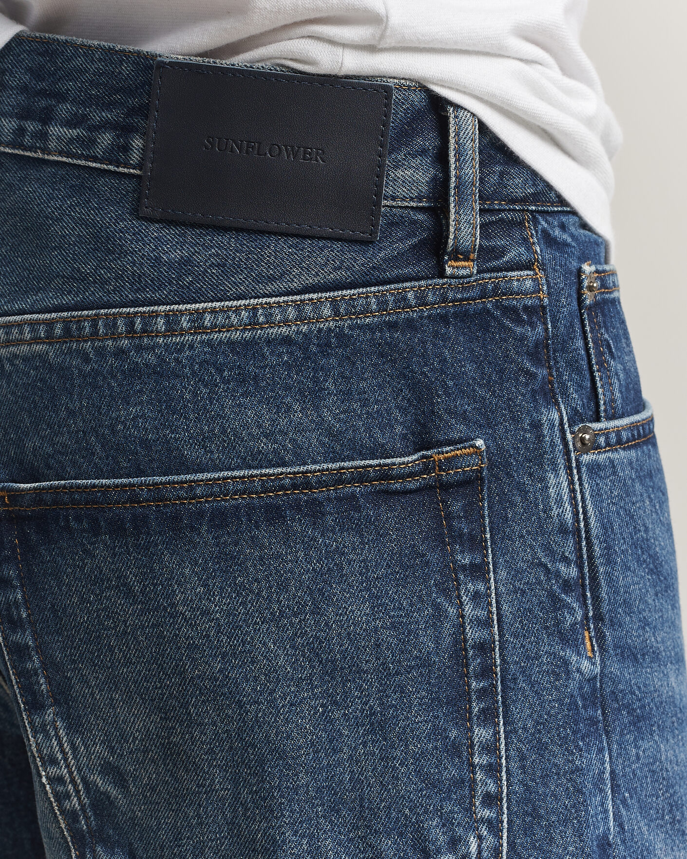 Men | Trousers | Sunflower | Loose Jeans Dark Blue Worn