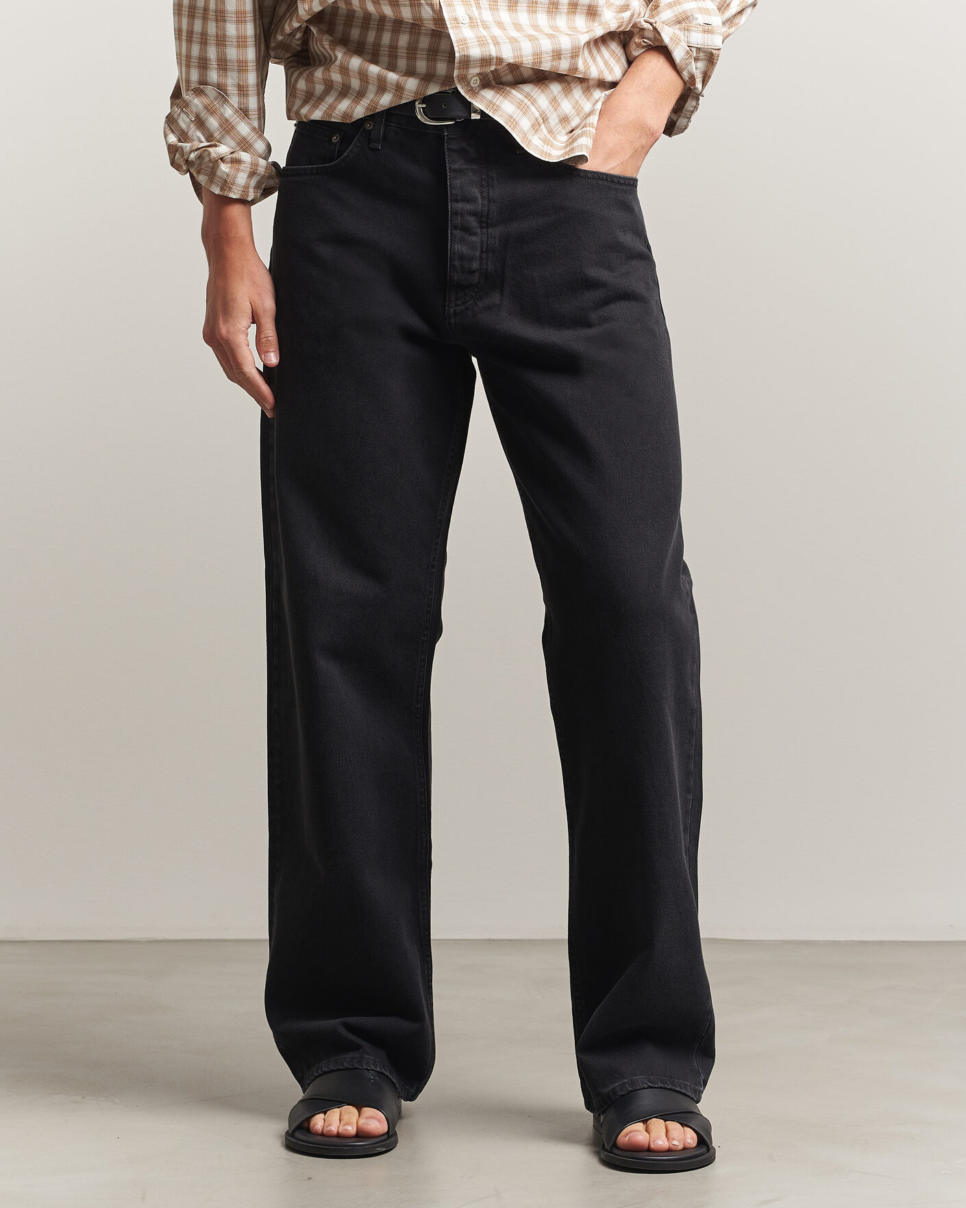 Men | Trousers | Sunflower | Loose Jeans Washed Black