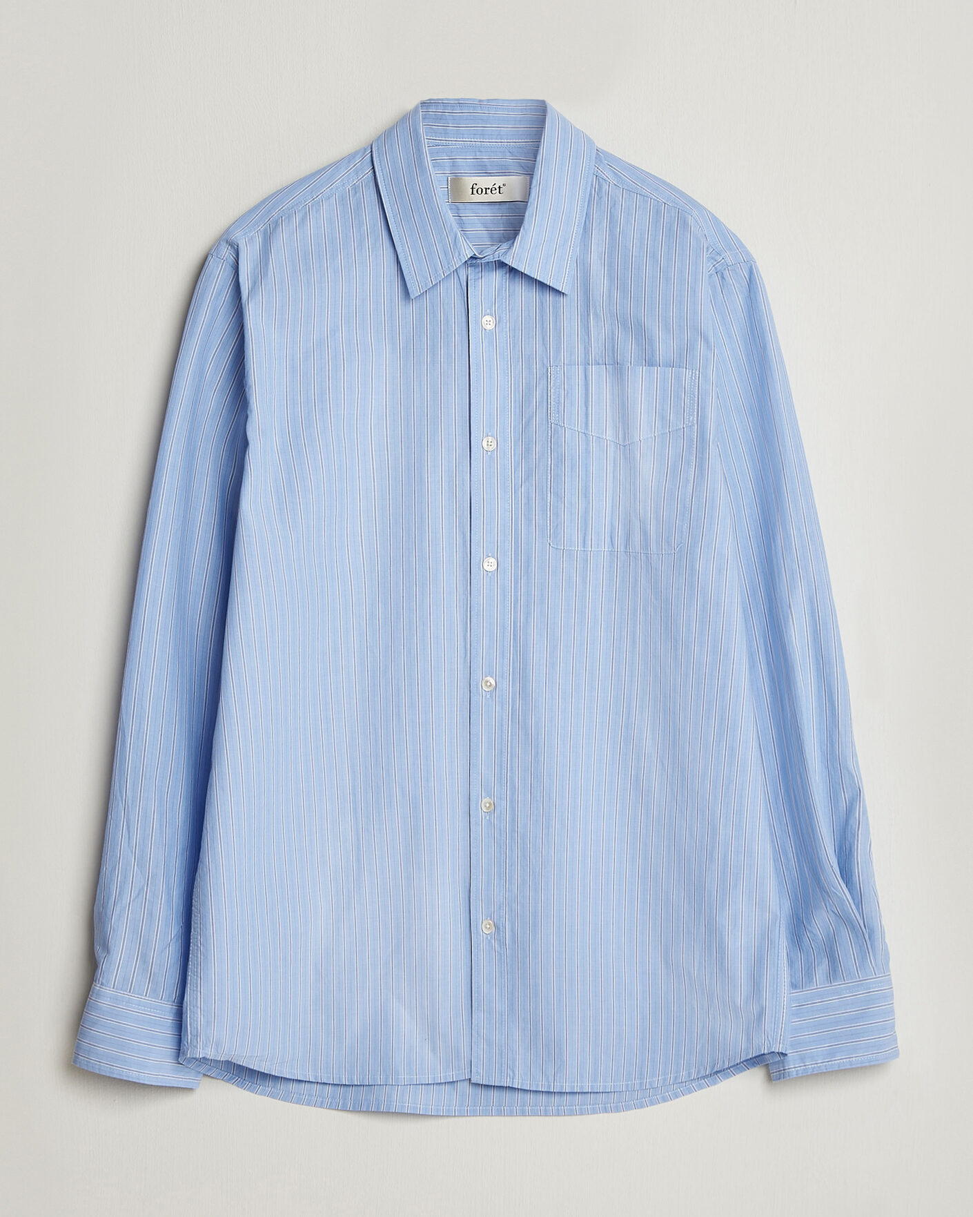 Men | Shirts | Forét | Maple Regular Fit Poplin Shirt Light Blue