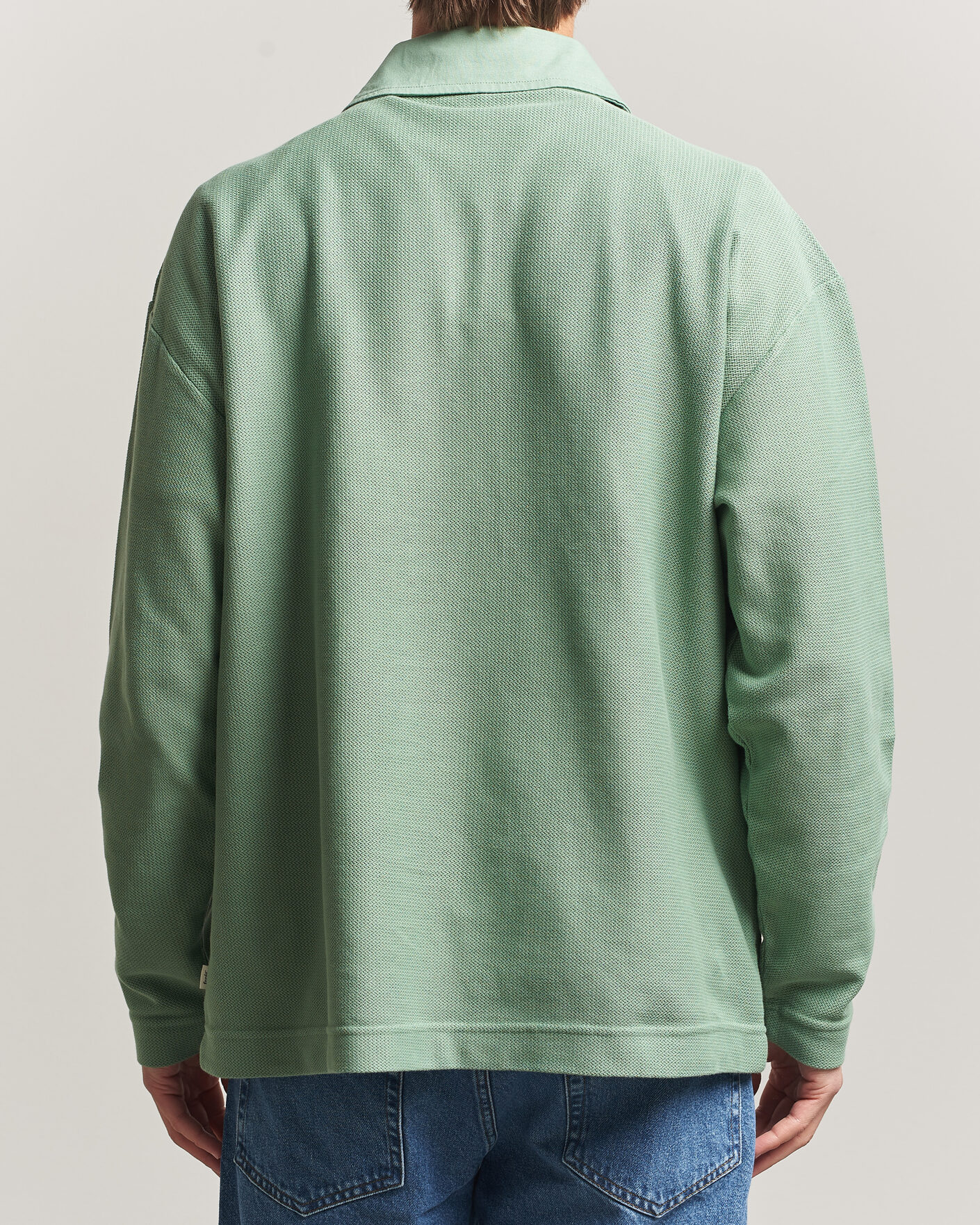 Men | Polo Shirts | Forét | Herb Textured Knit Polo Green Oxide