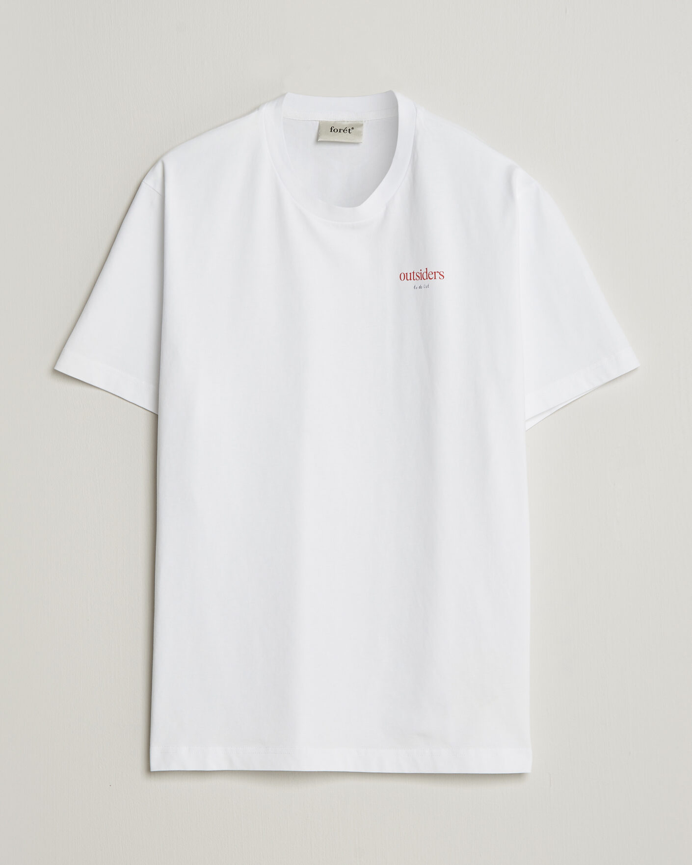 Men | T-Shirts | Forét | To Do Back Print T-Shirt White