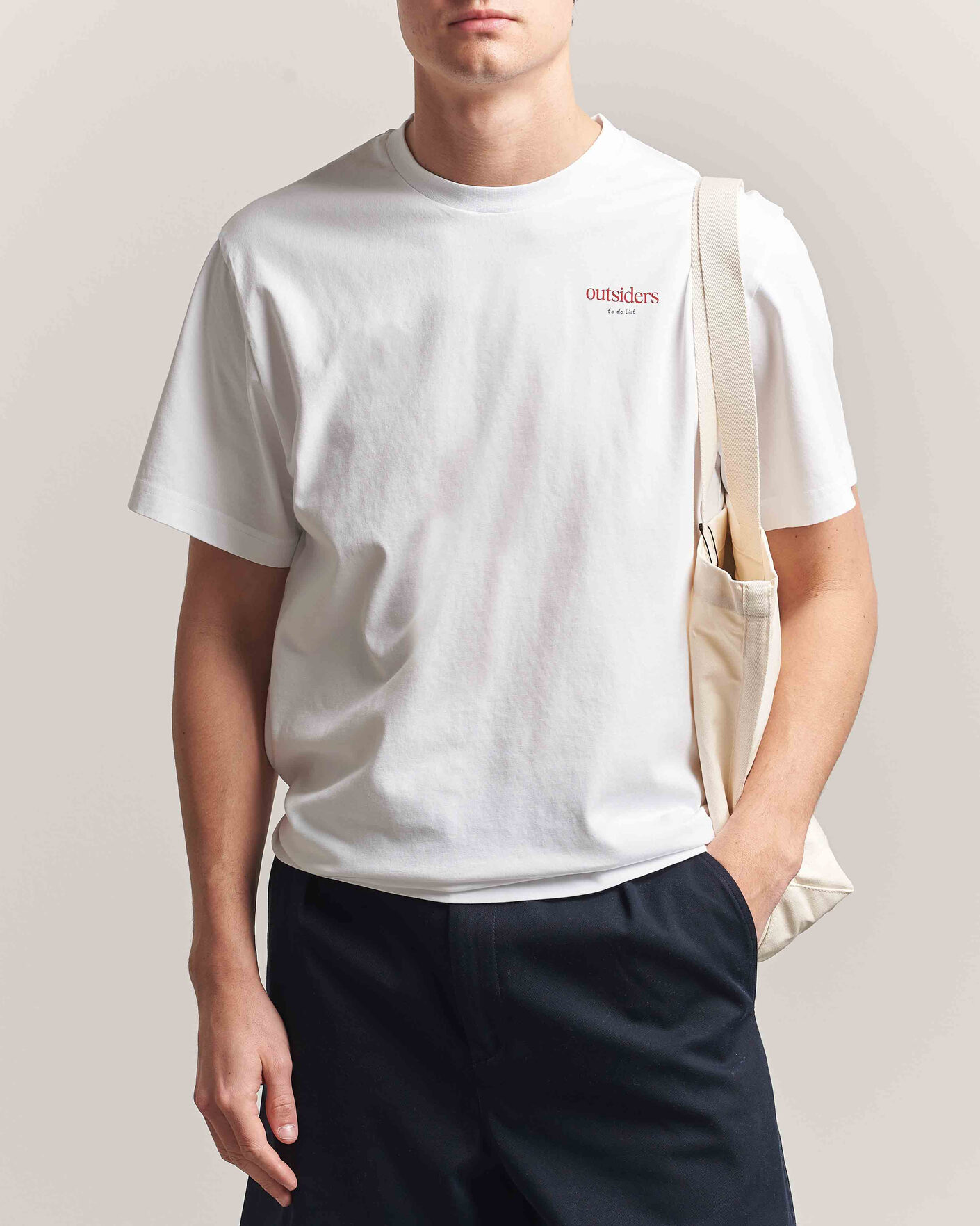 Men | T-Shirts | Forét | To Do Back Print T-Shirt White