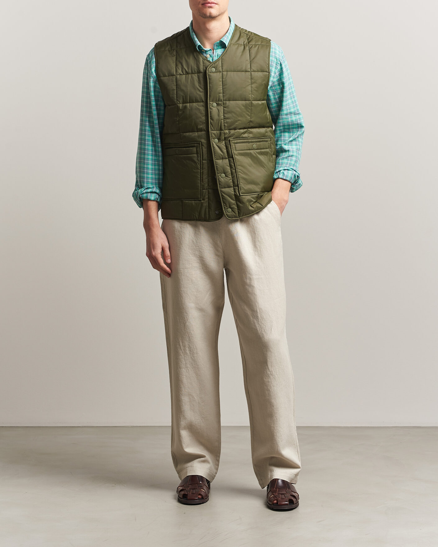 Men | Trousers | LES DEUX | Linen Casual Pants Light Sand