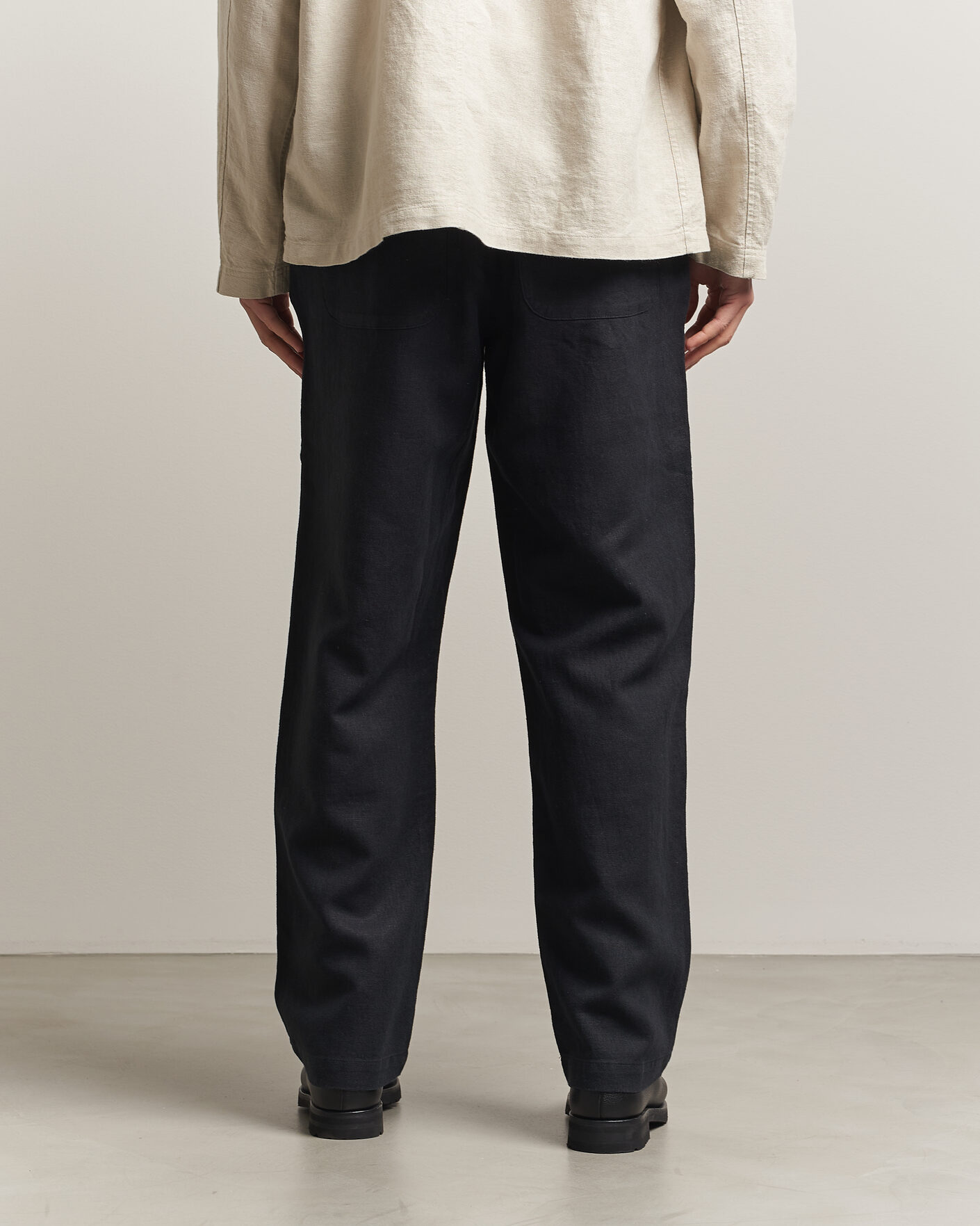 Men | Trousers | LES DEUX | Linen Comfort Suit Pants Black
