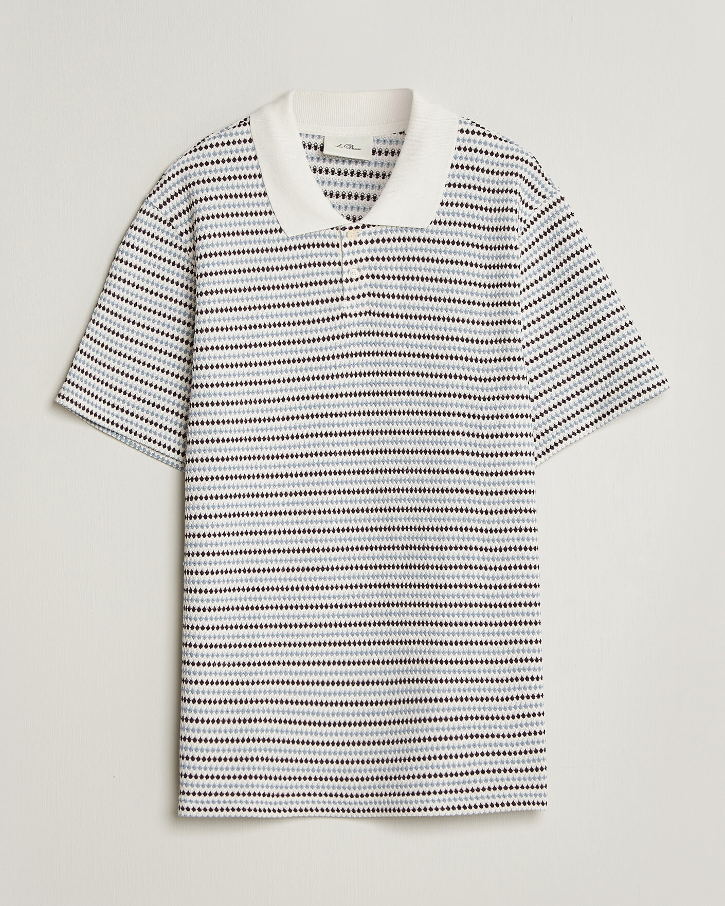 Men | Polo Shirts | LES DEUX | Knitted Stripe Polo Eggnog White