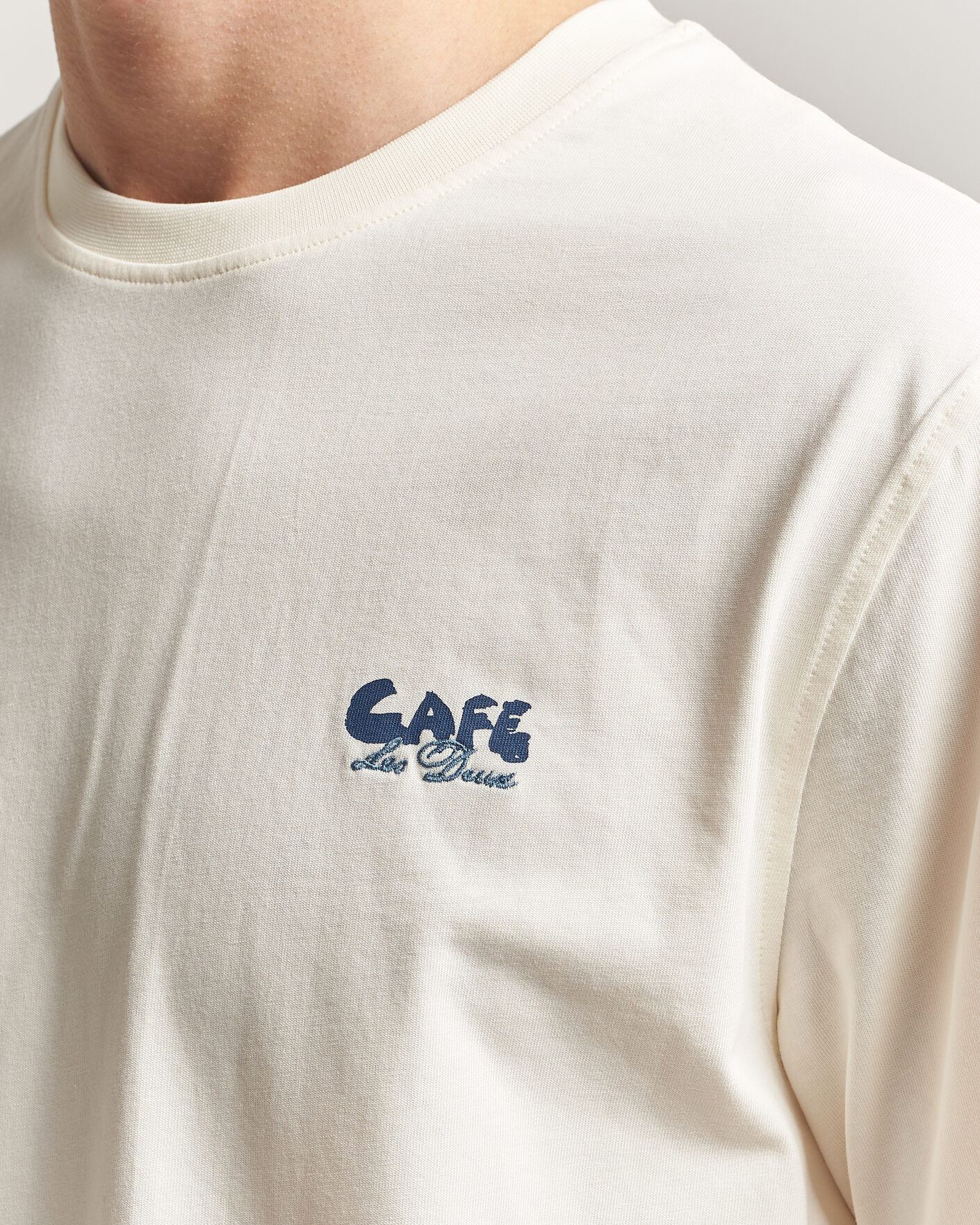 Men | T-Shirts | LES DEUX | Café Backprint T-Shirt Light Ivory