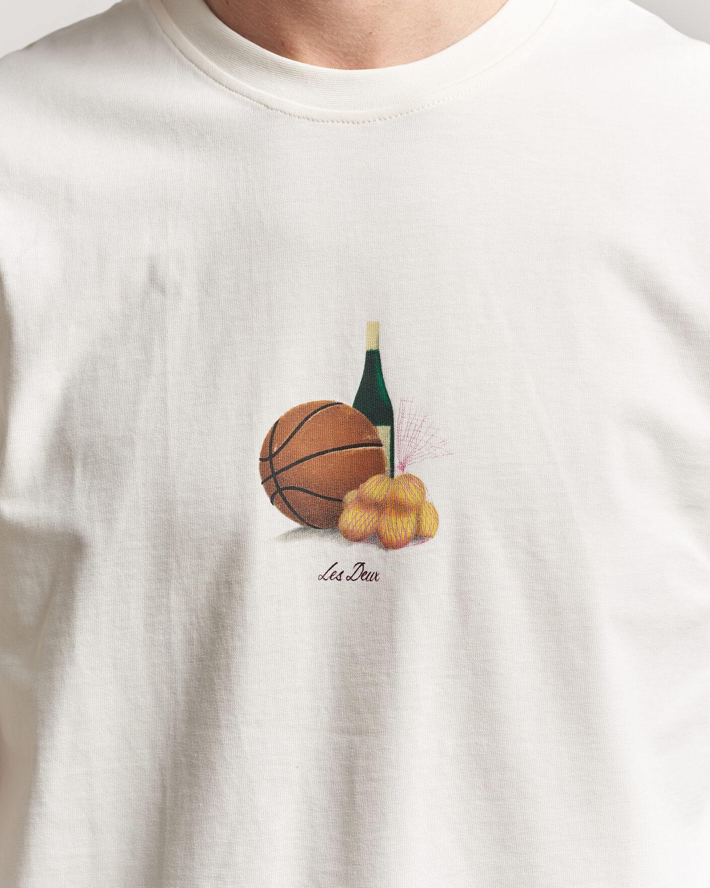 Men | T-Shirts | LES DEUX | Lemons Printed T-Shirt Eggnog White