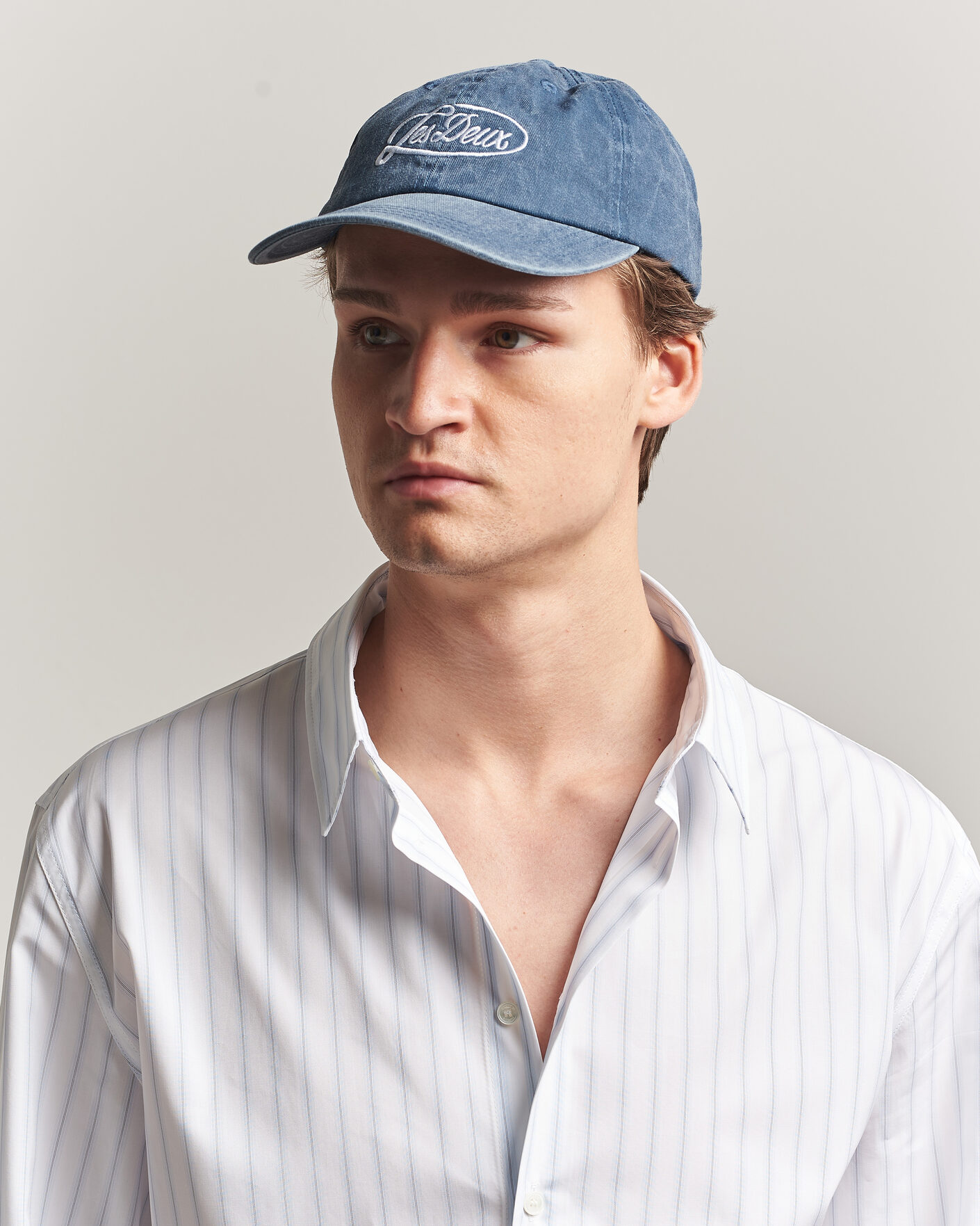Men | Hats & Caps | LES DEUX | Logo Dad Cap Dark Denim Blue