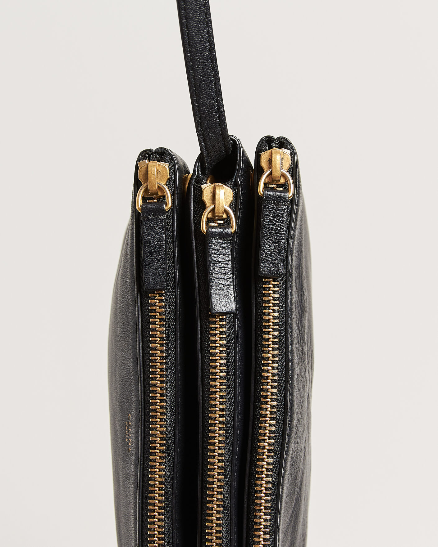 Men | Pre-Owned & Vintage Bags | Celine Pre-Owned | Trio Bag Small Leather Black